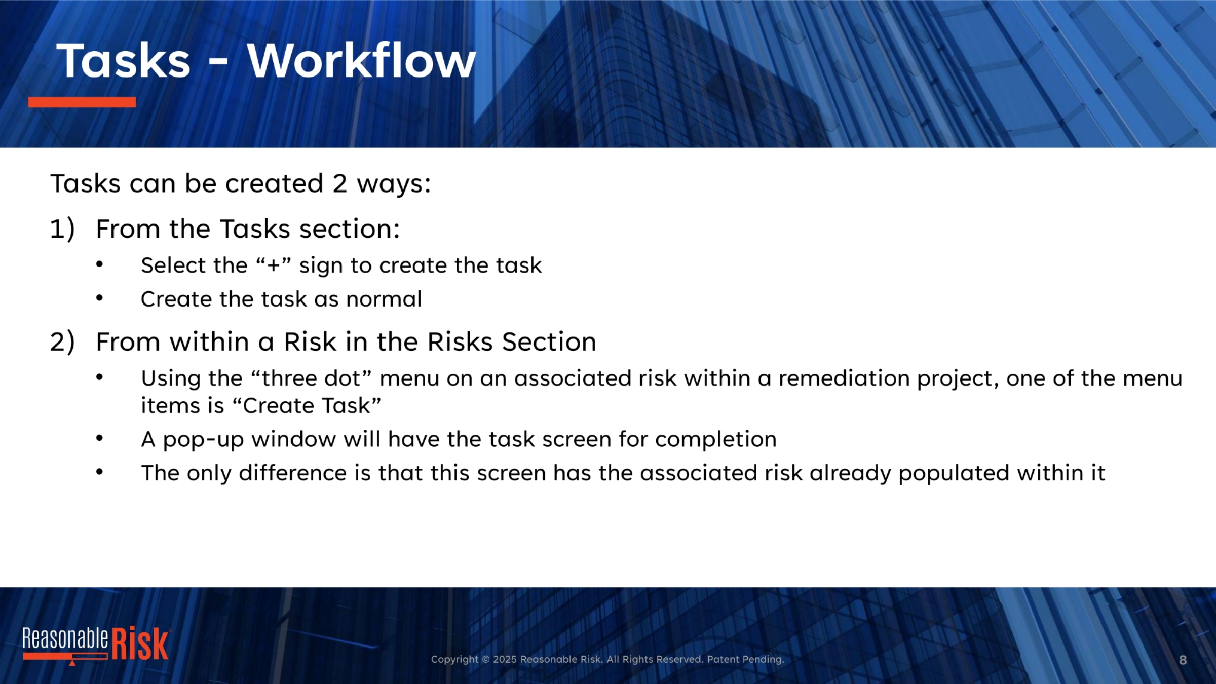 Methods for Task Creation