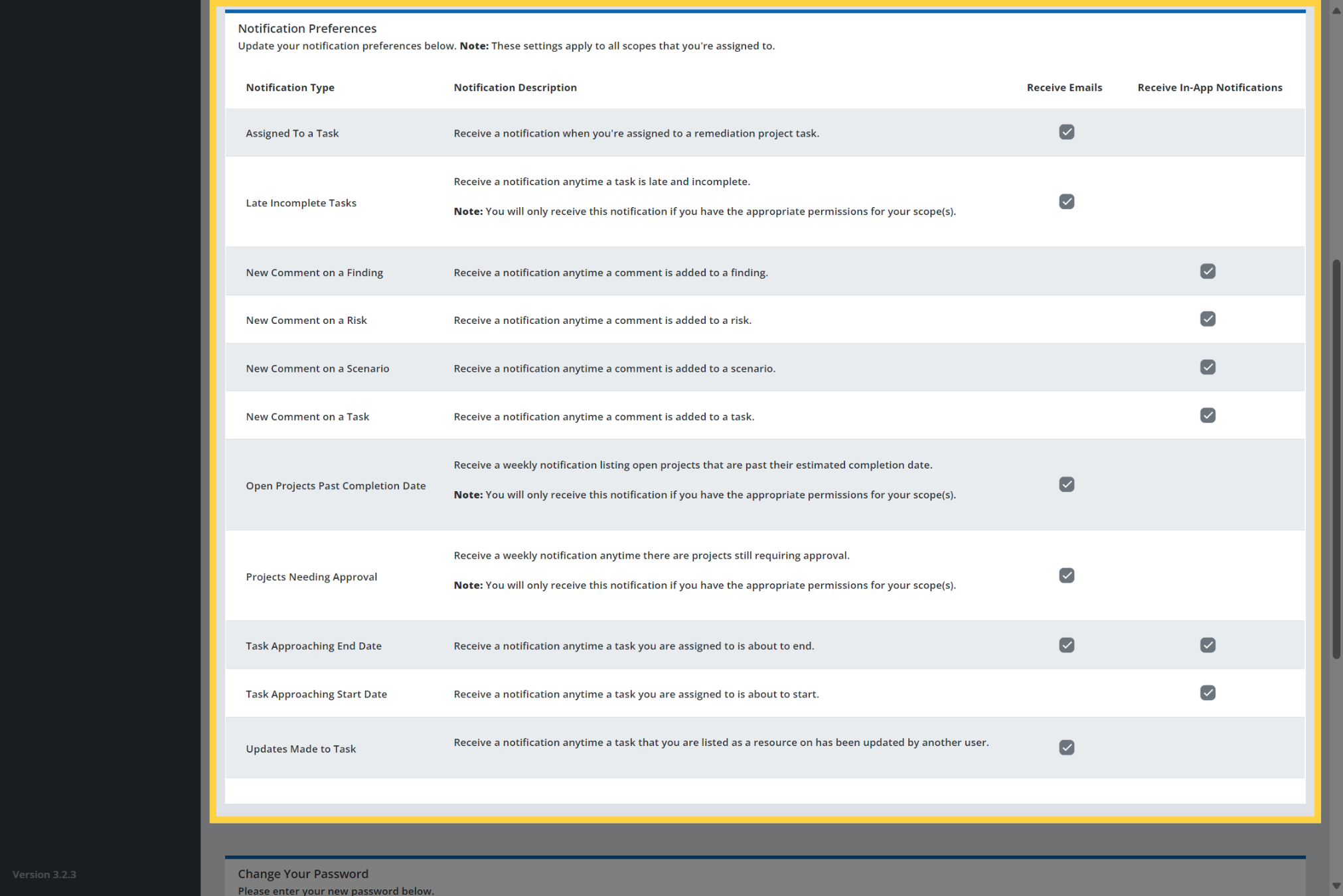 Notification Preferences