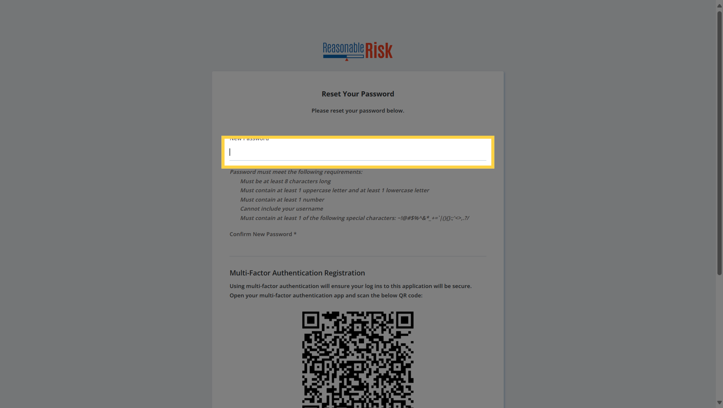 Reset your Password