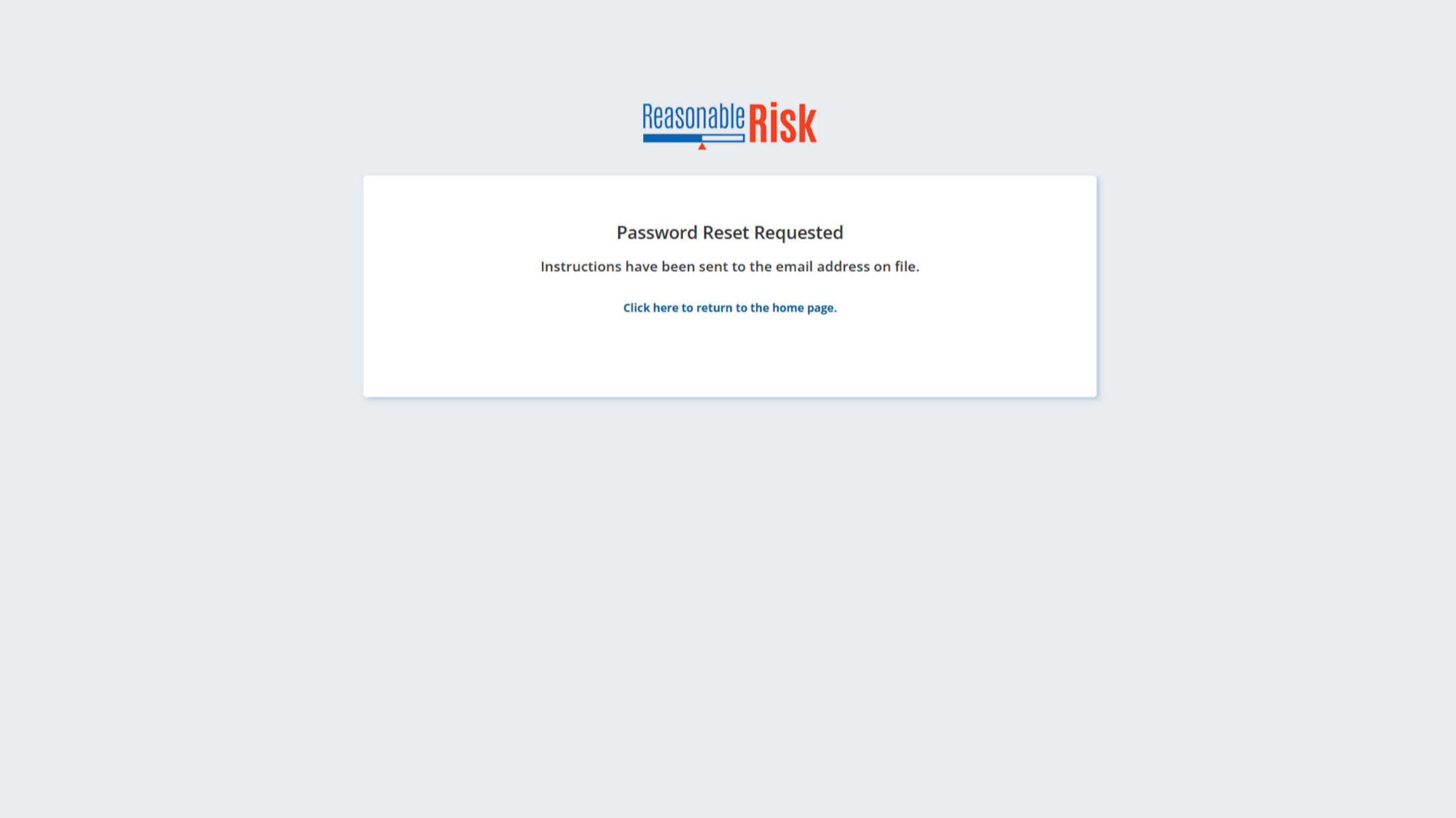 Password Reset Requested
