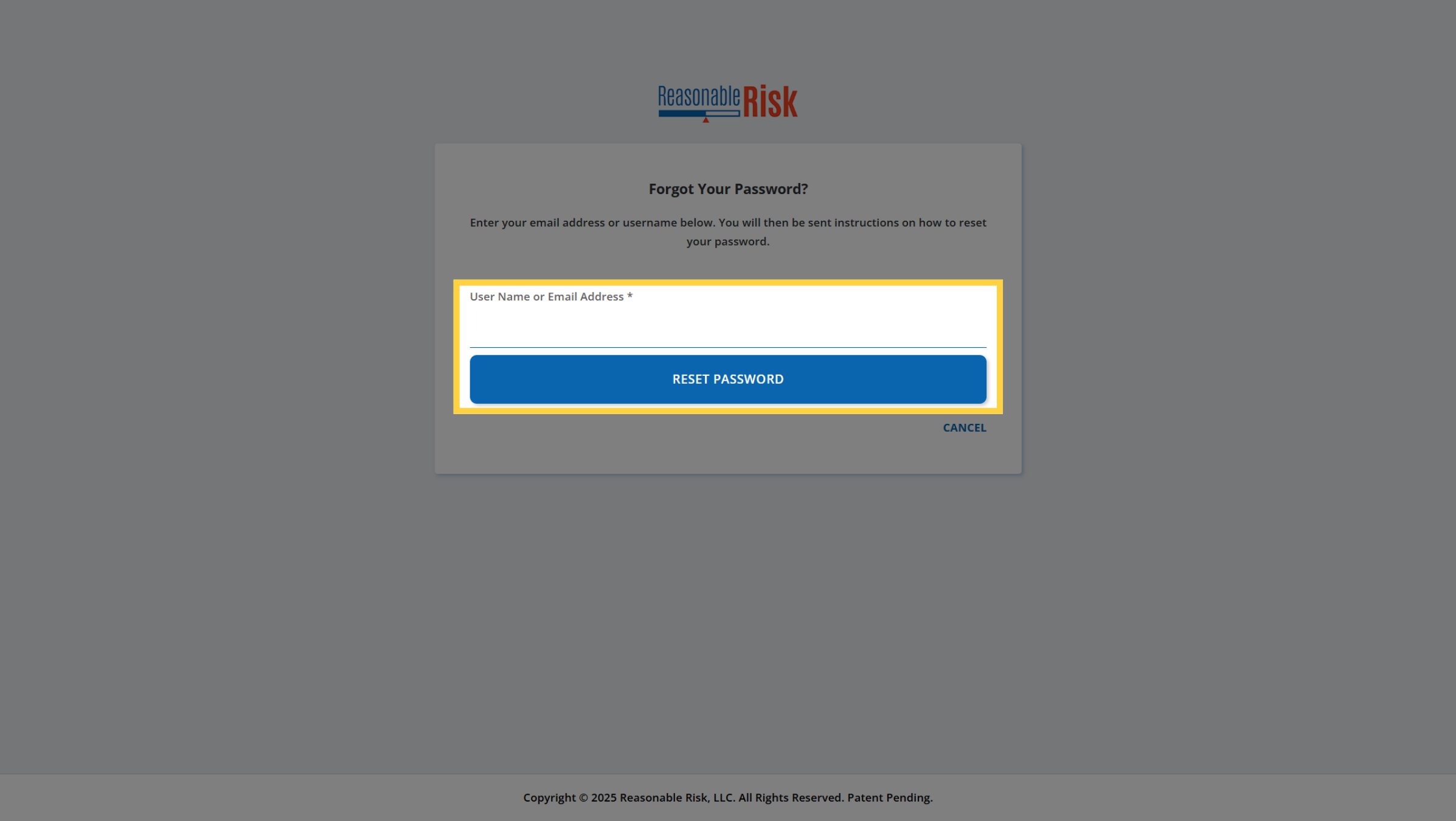 Reset Password