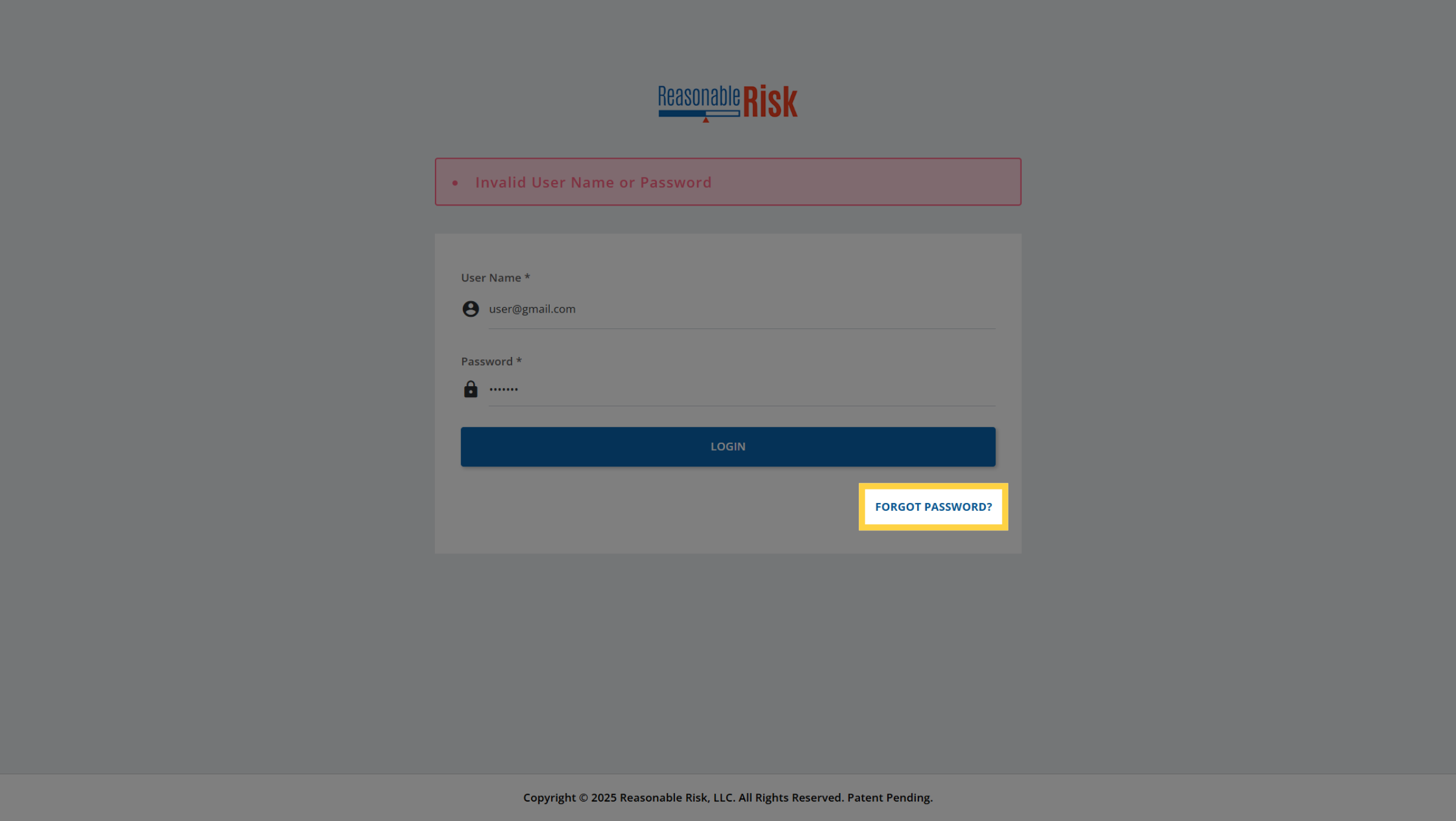 'Forgot Password?'