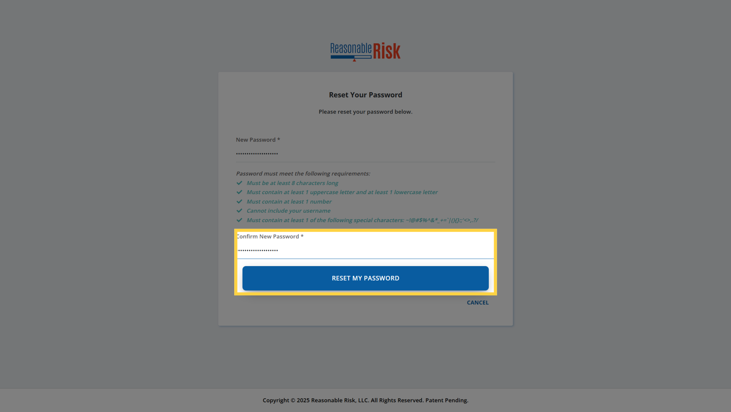 Confirm New Password