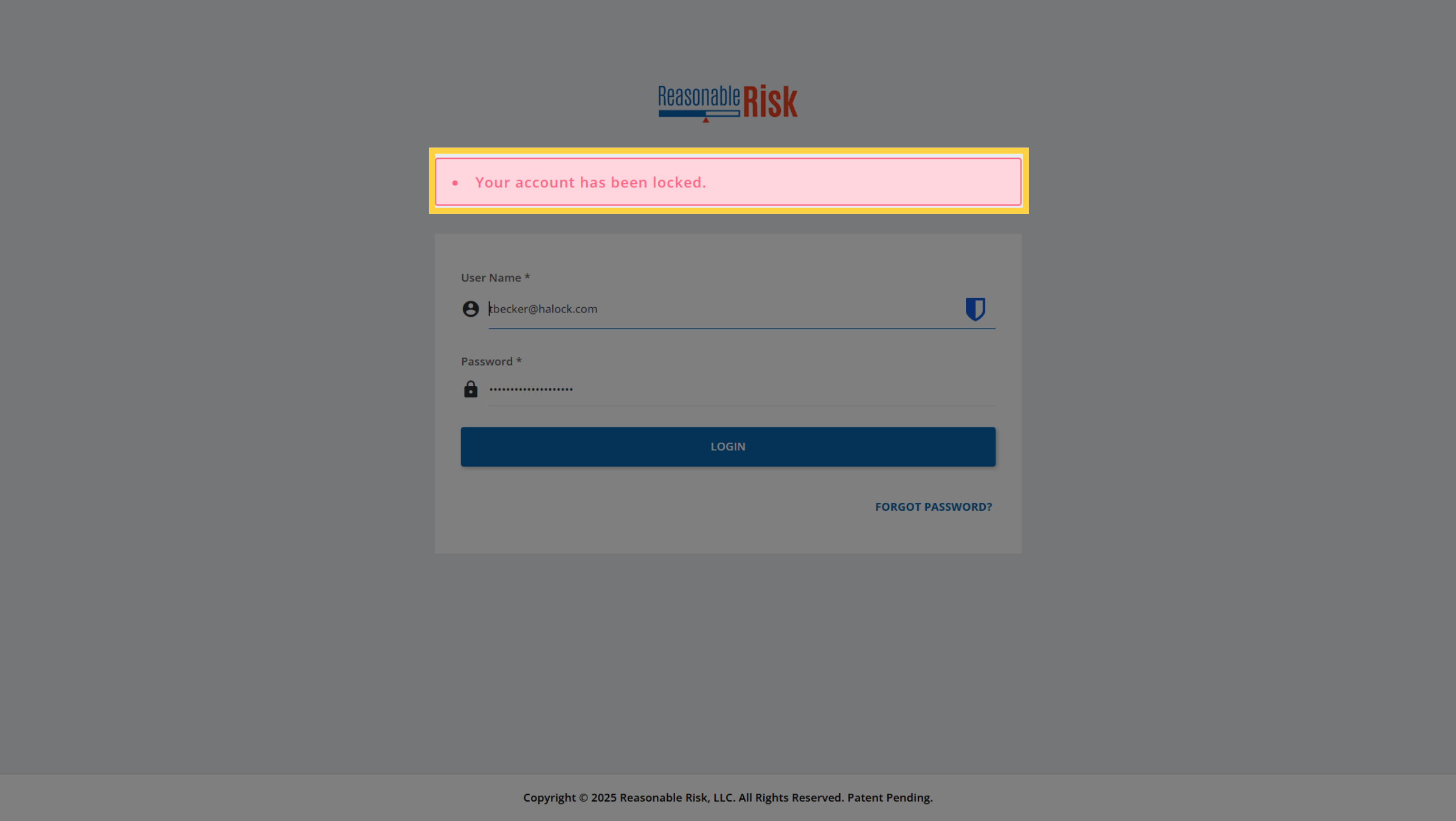 Account Locked