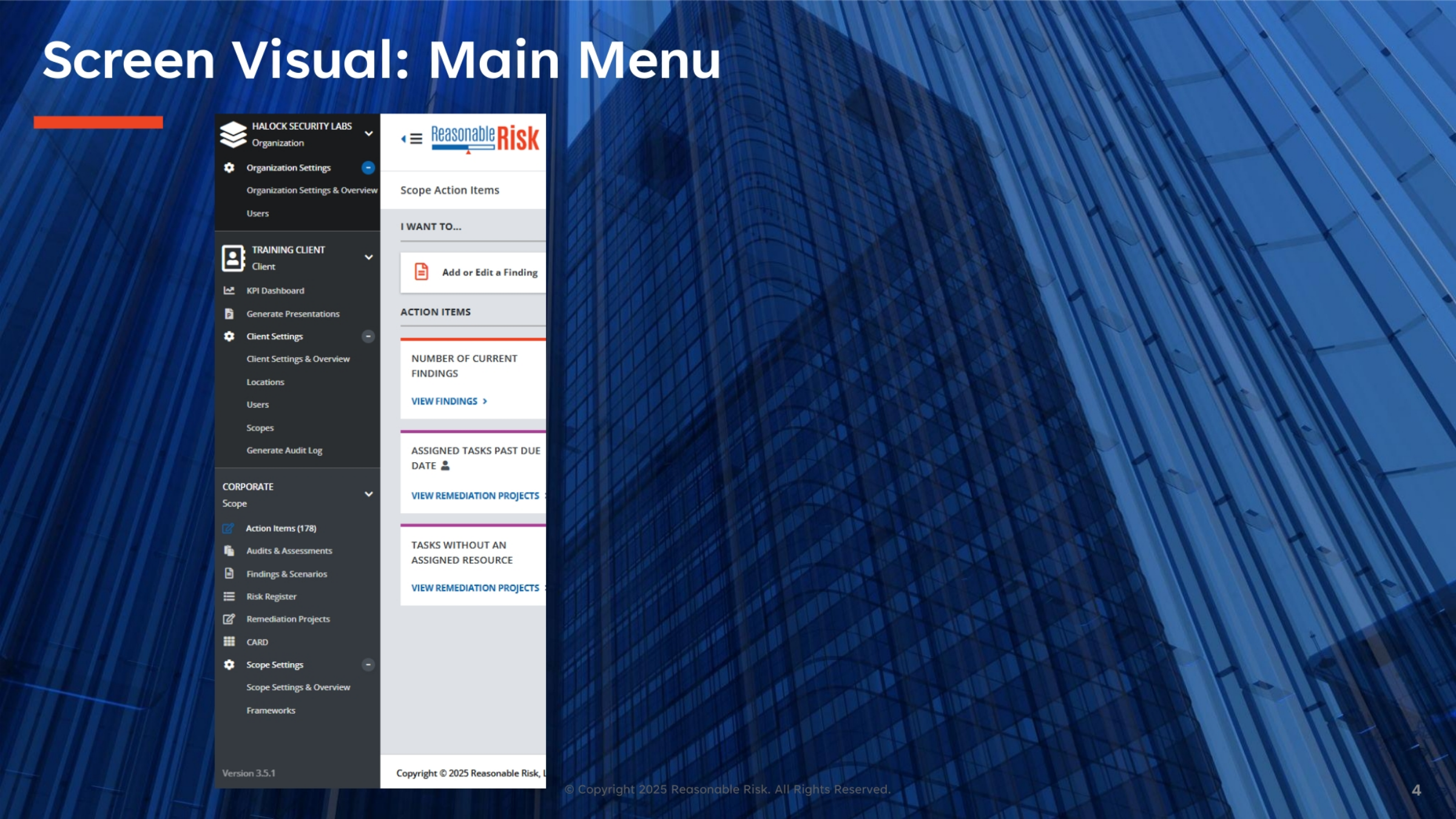 Screen Visual: Main Menu