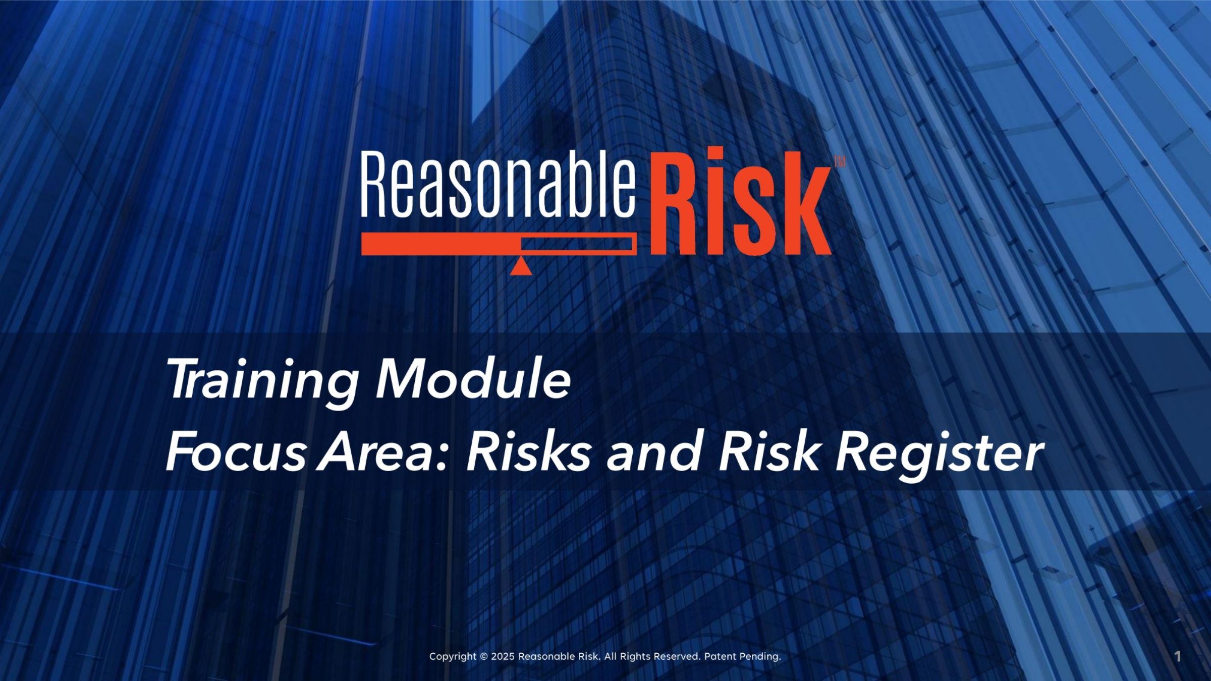 Focus Area: Risks and Risk Register