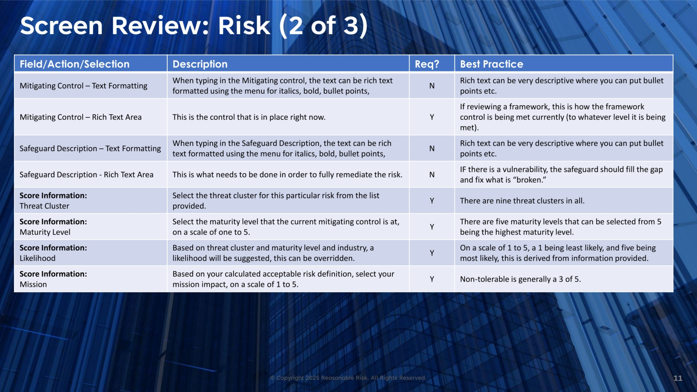Screen Review: Risk (2 of 3)