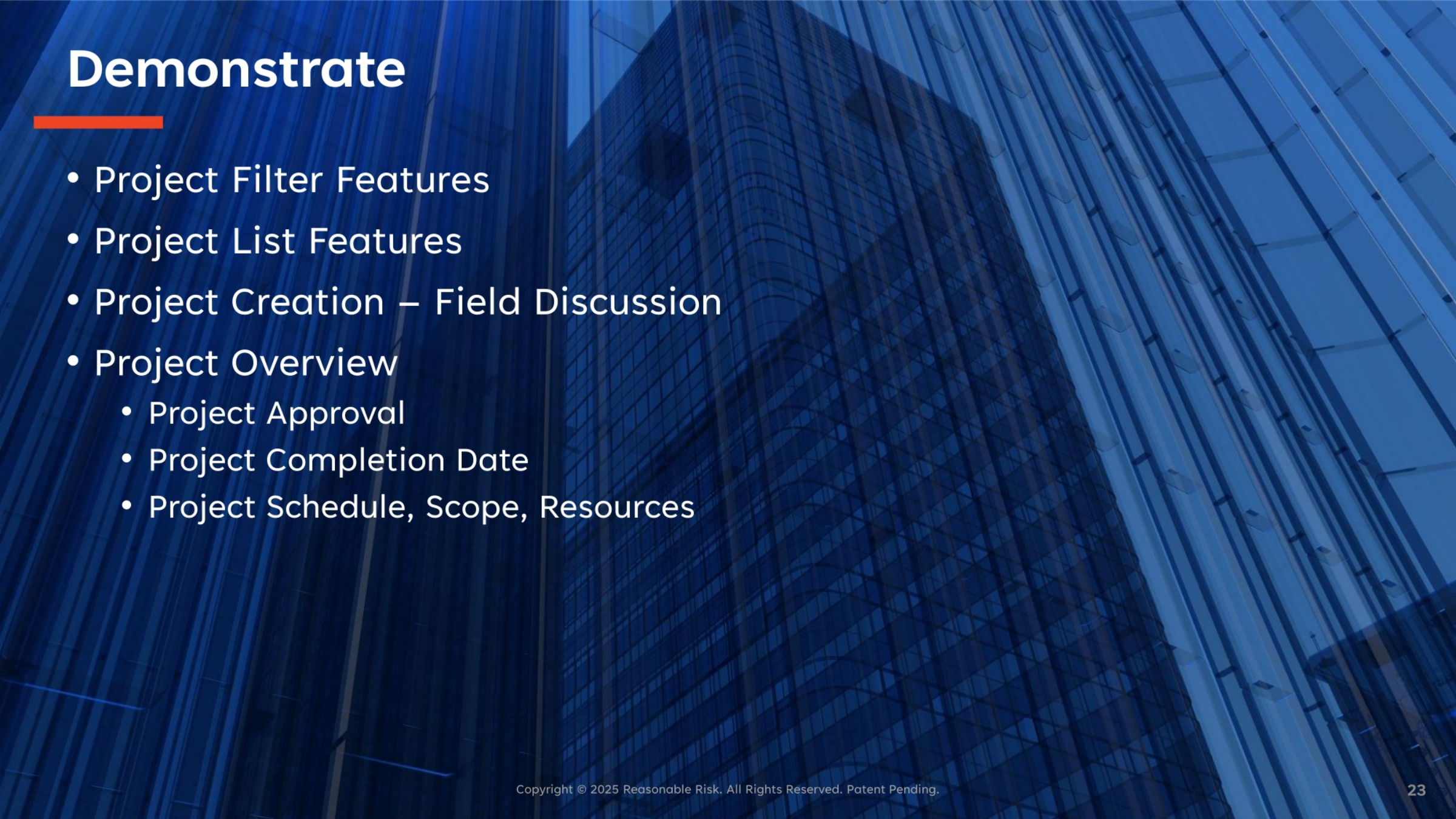 Demonstration Topics