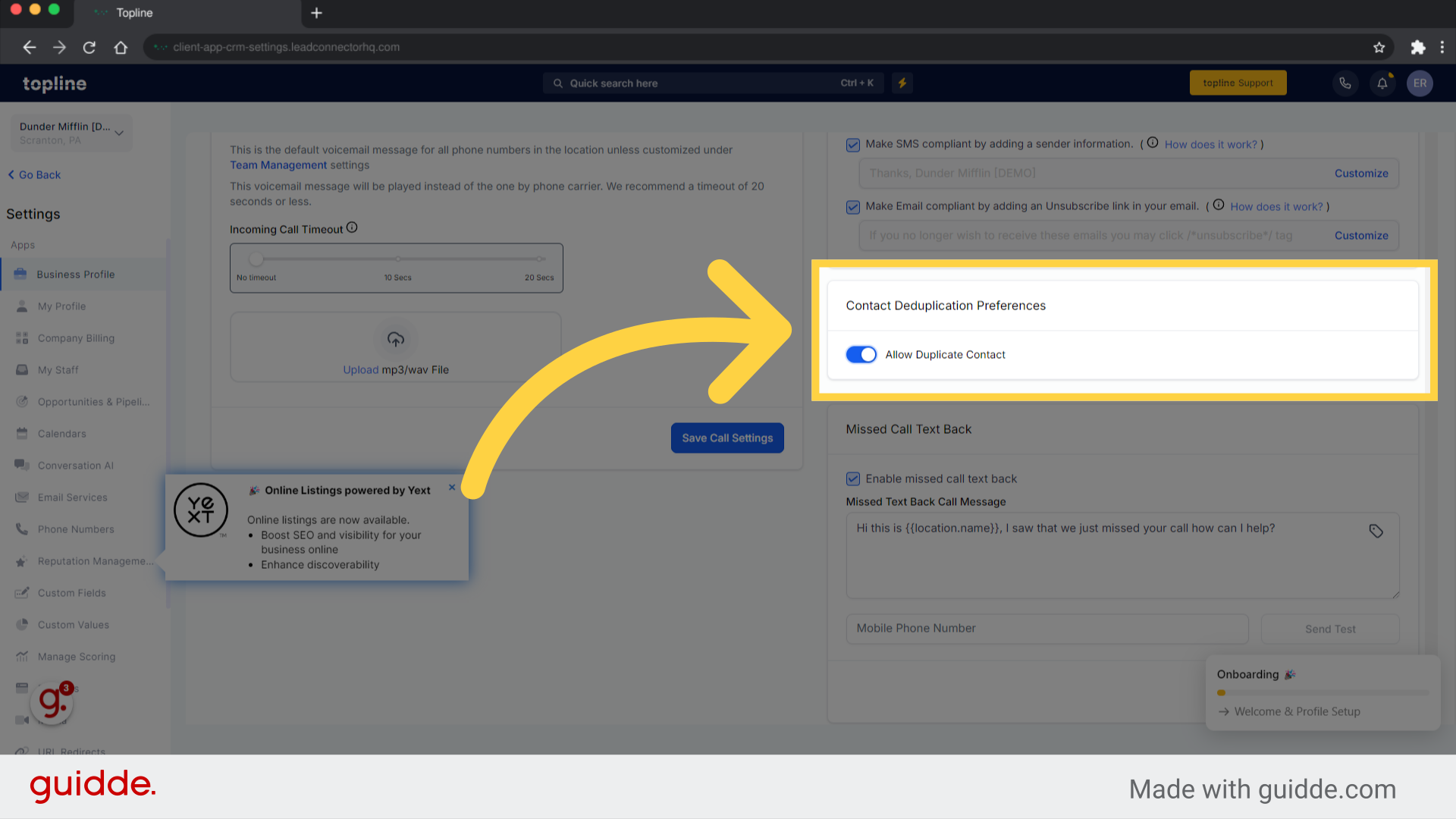 Contact Deduplication Preferences