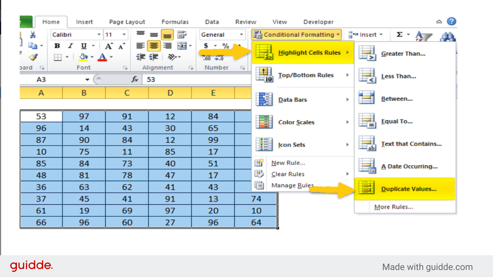 Choose the Duplicate Values