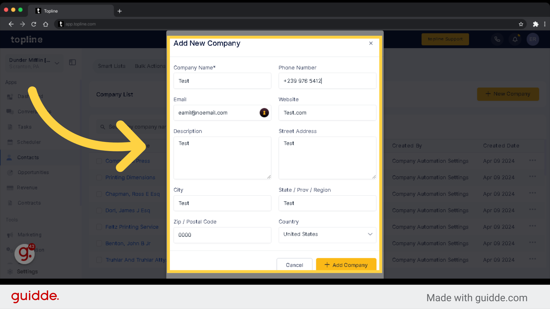 Add New Company
