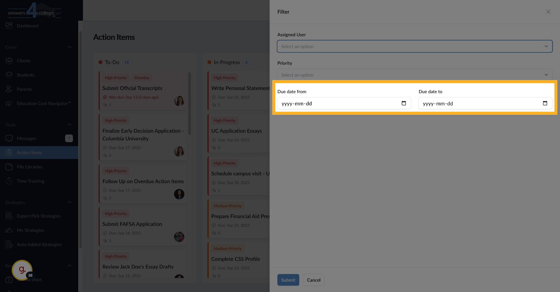 Filtering by Date Range