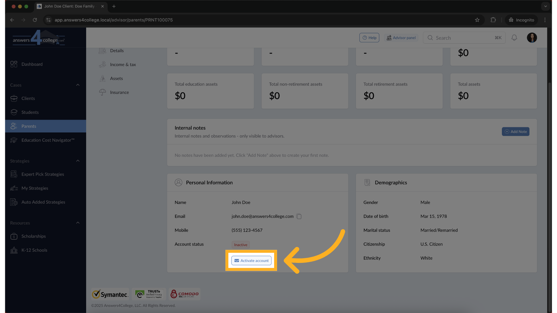 Beginning the Activation Process