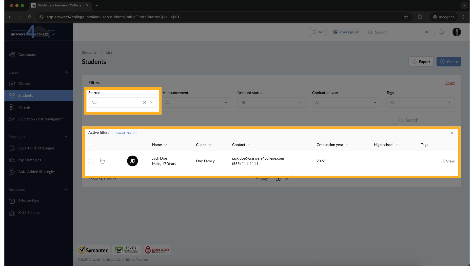 Viewing Unstarred Records