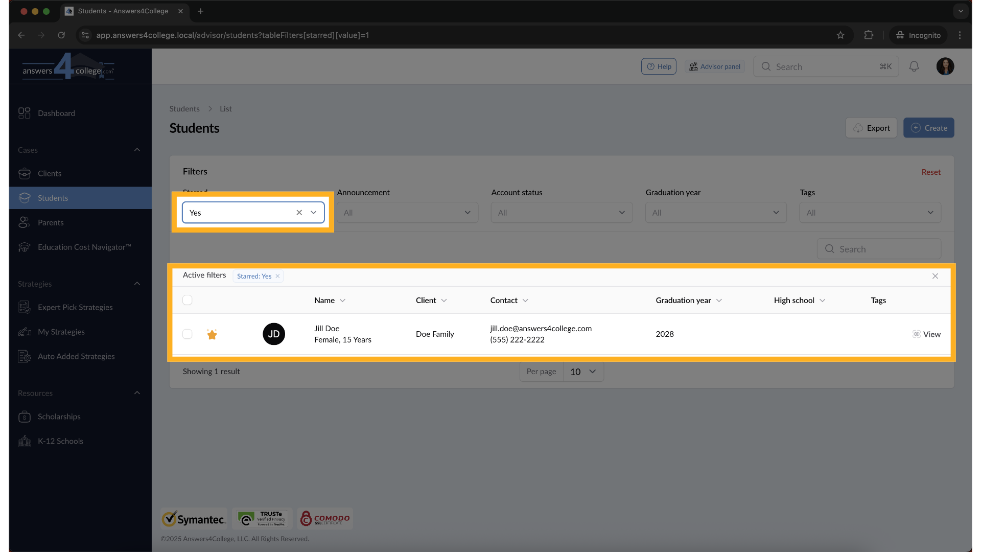 Filtering for Starred Records