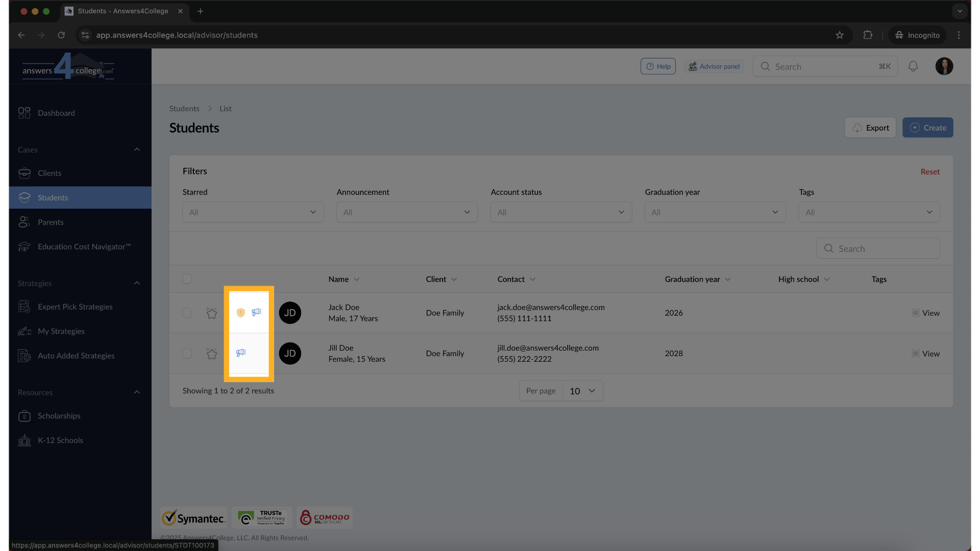 Confirmation and Visual Indicators