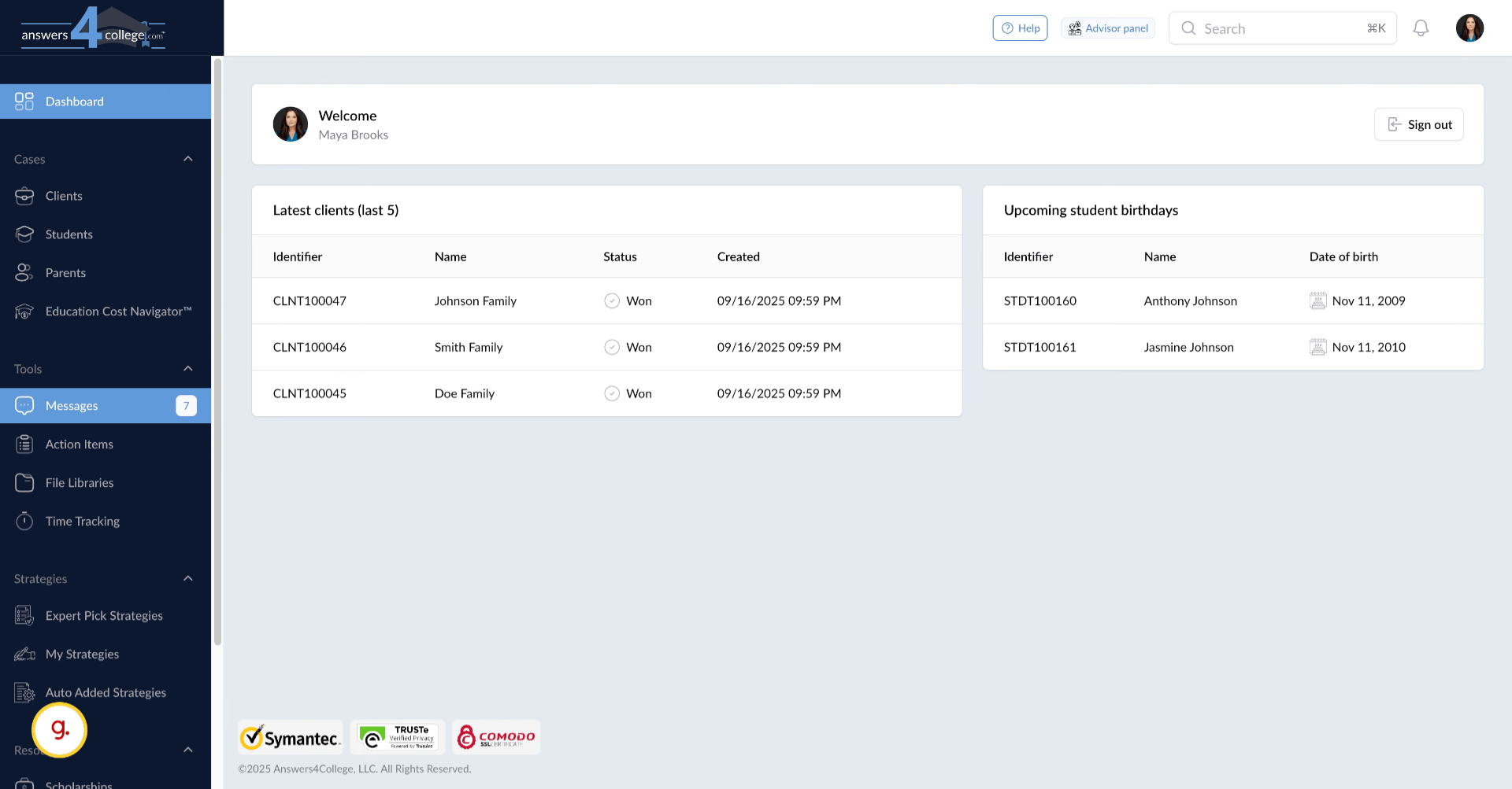 Accessing the Advisor Portal