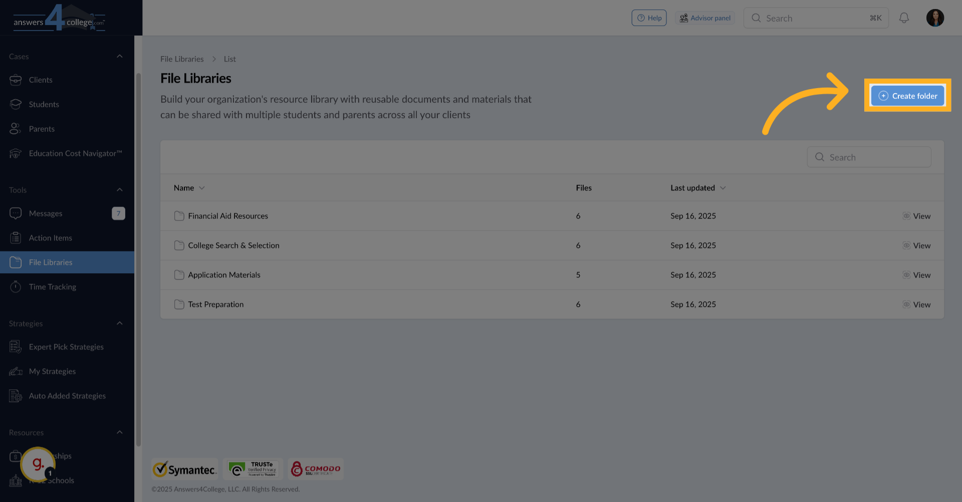 Creating Your First Library Folder