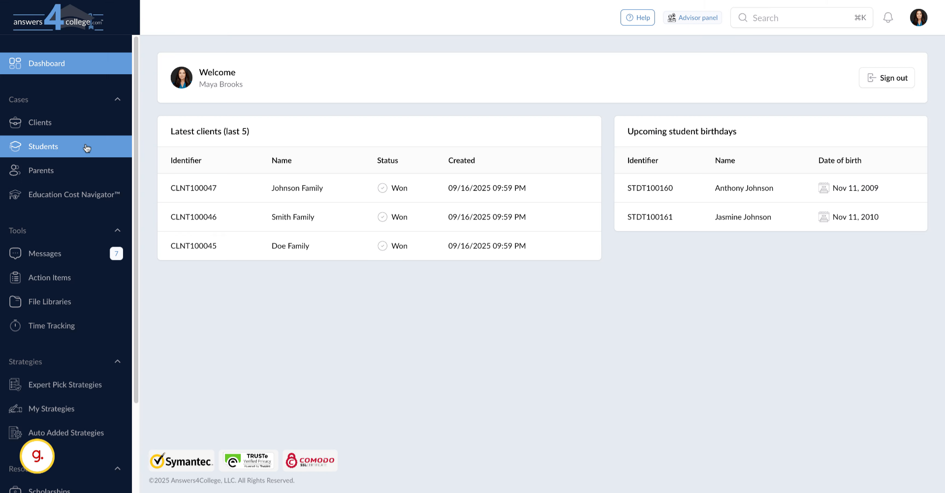 Logging Into the Advisor Portal
