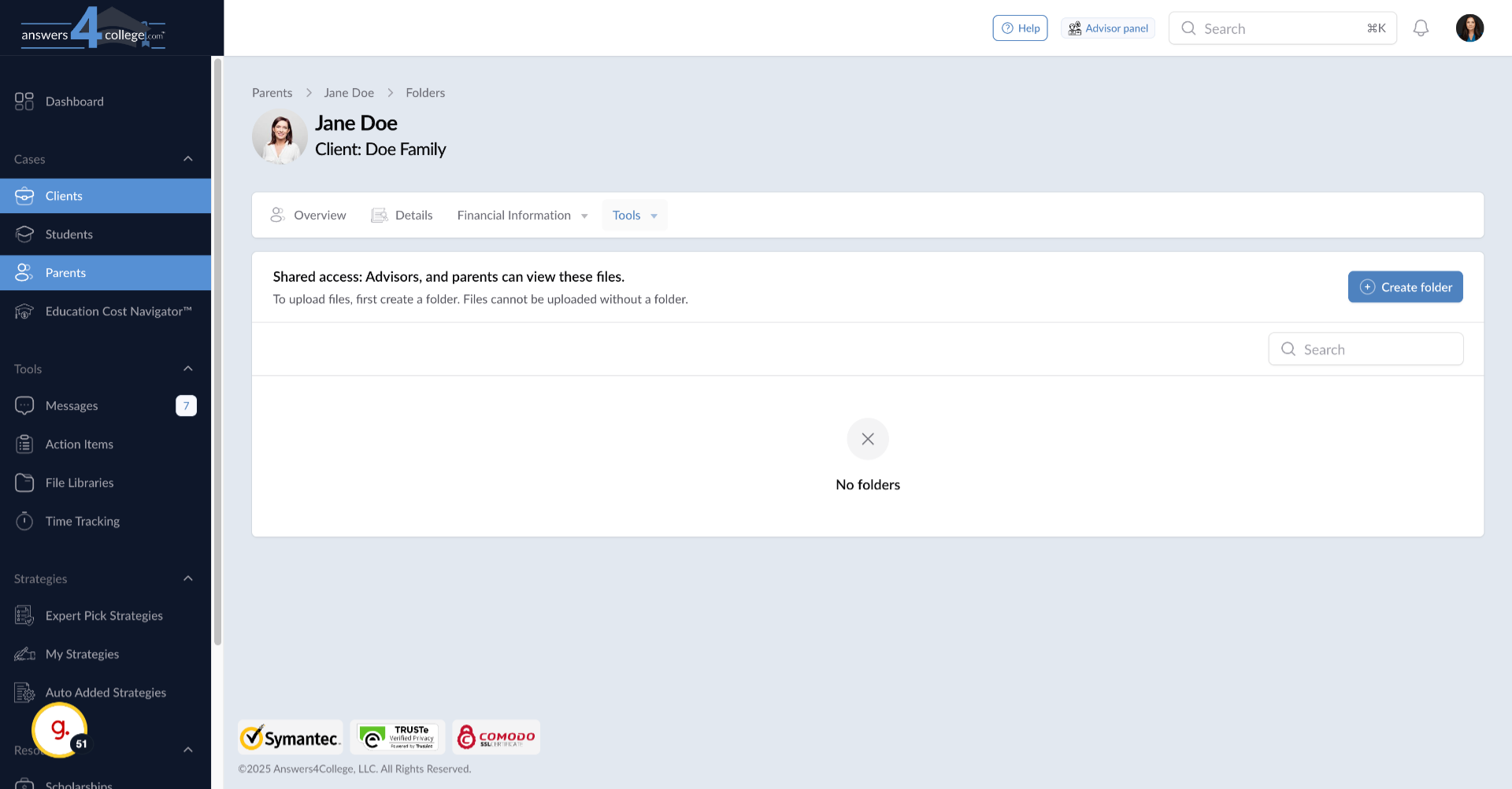 Sharing Files with Parents