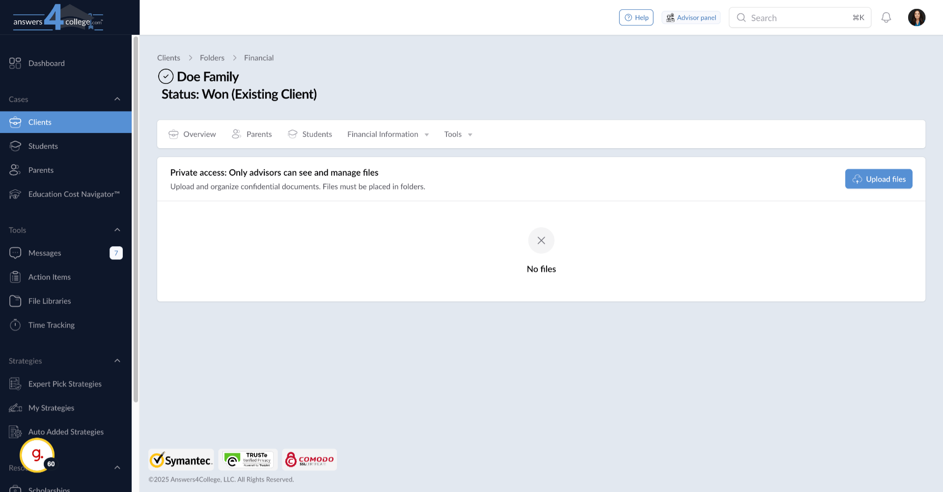 Uploading Private Documents