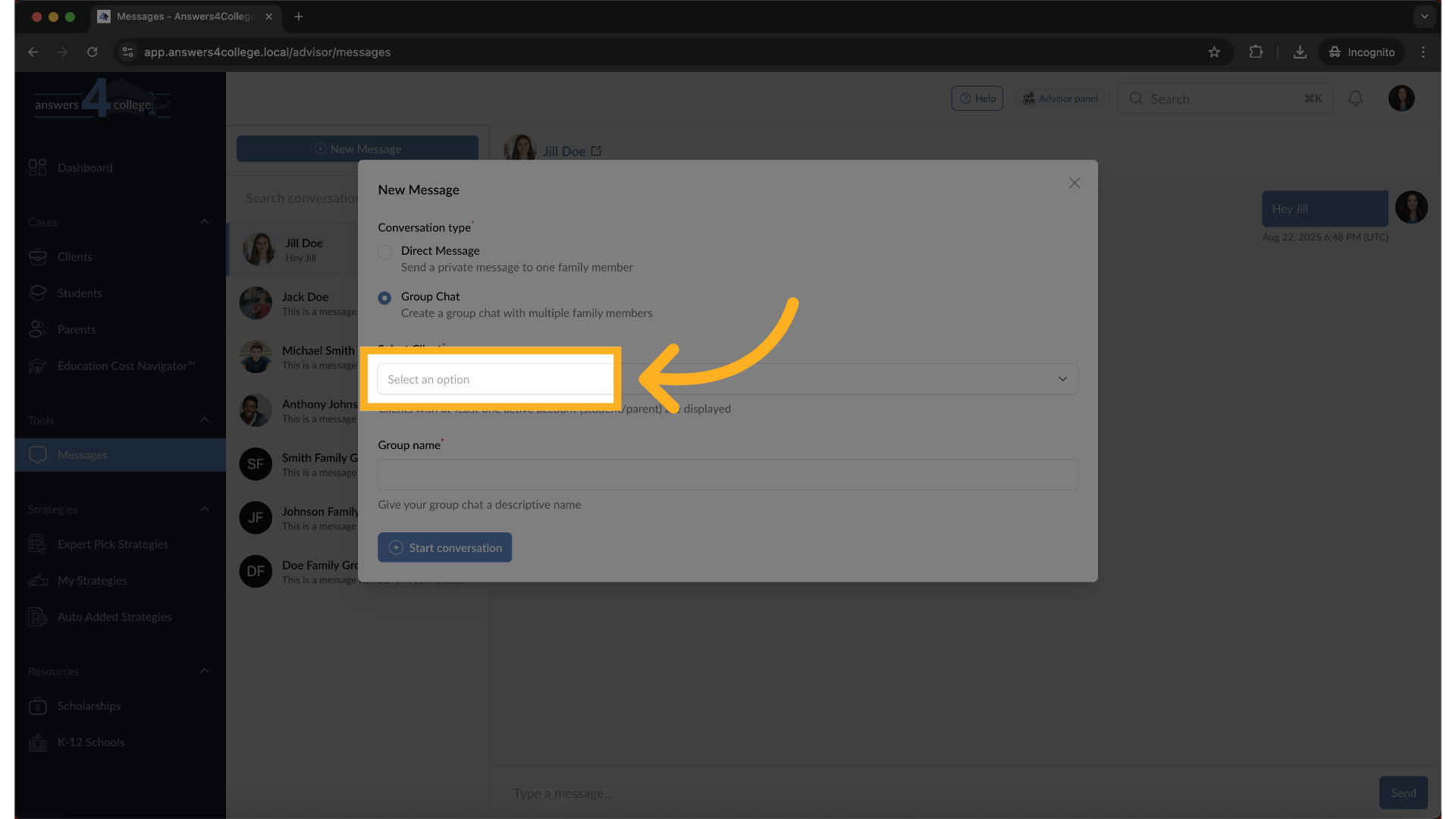 Setting Up the Group