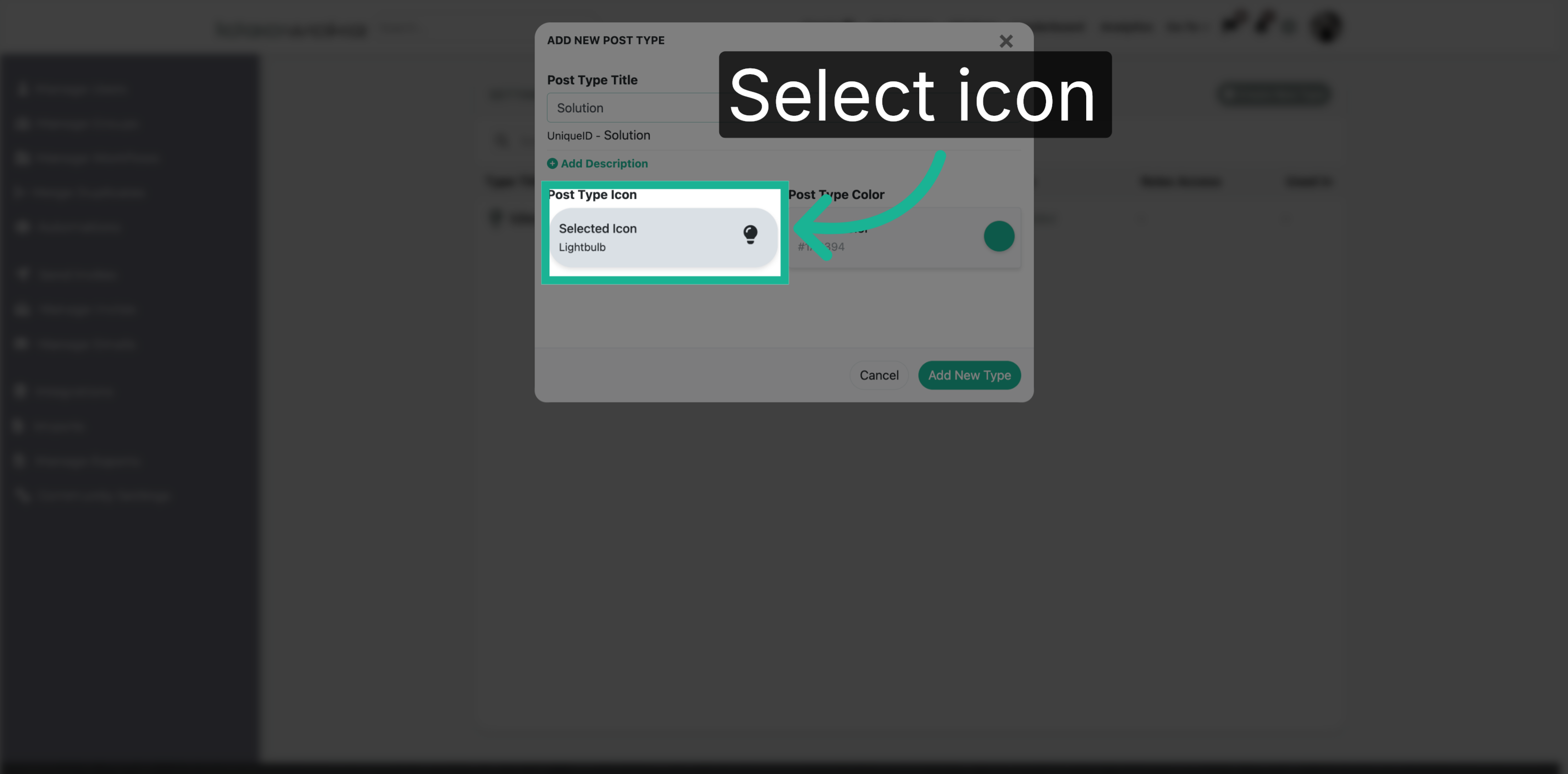 Select Icon for Opportunity Type