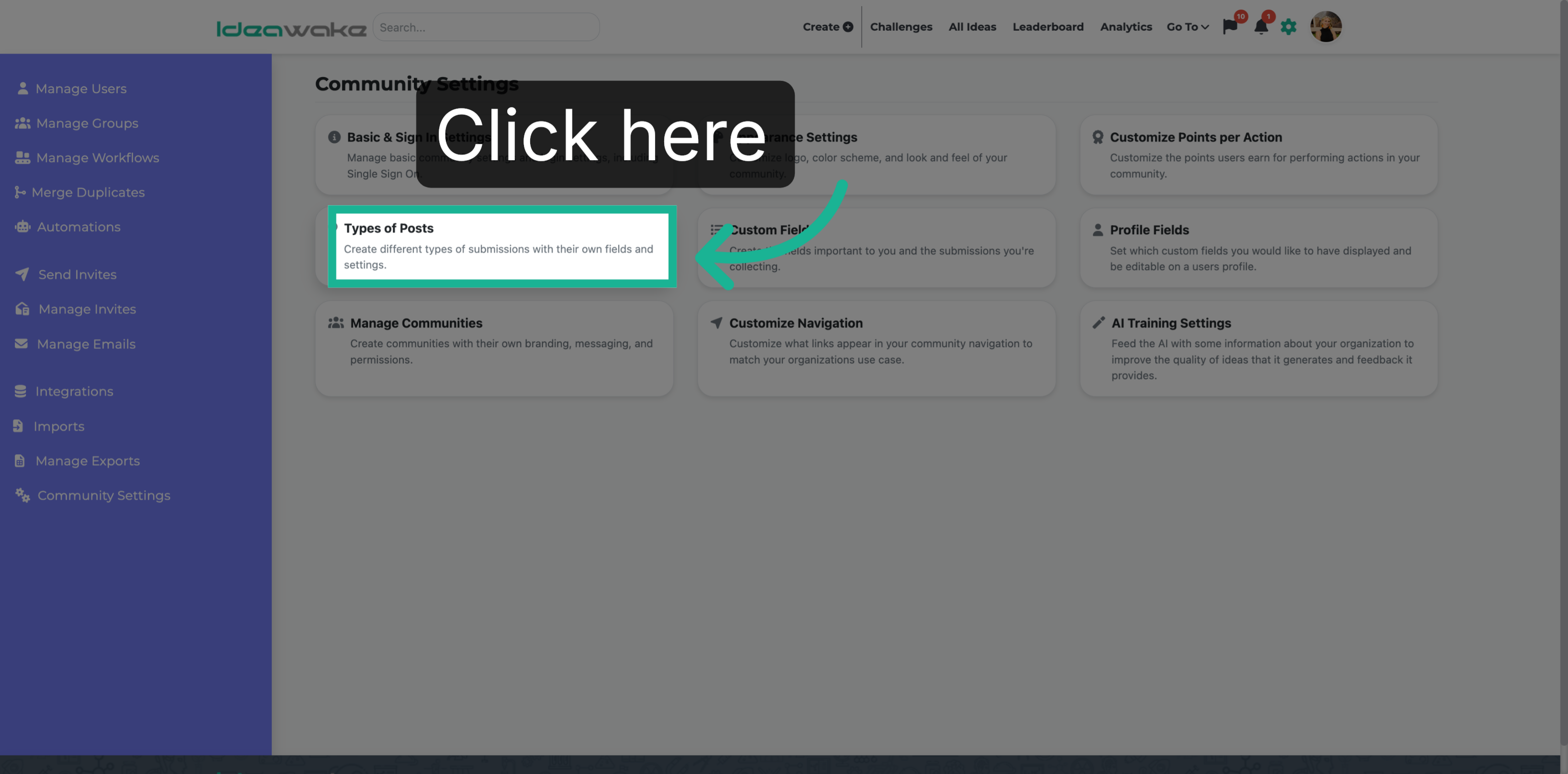 Manage Submission Types