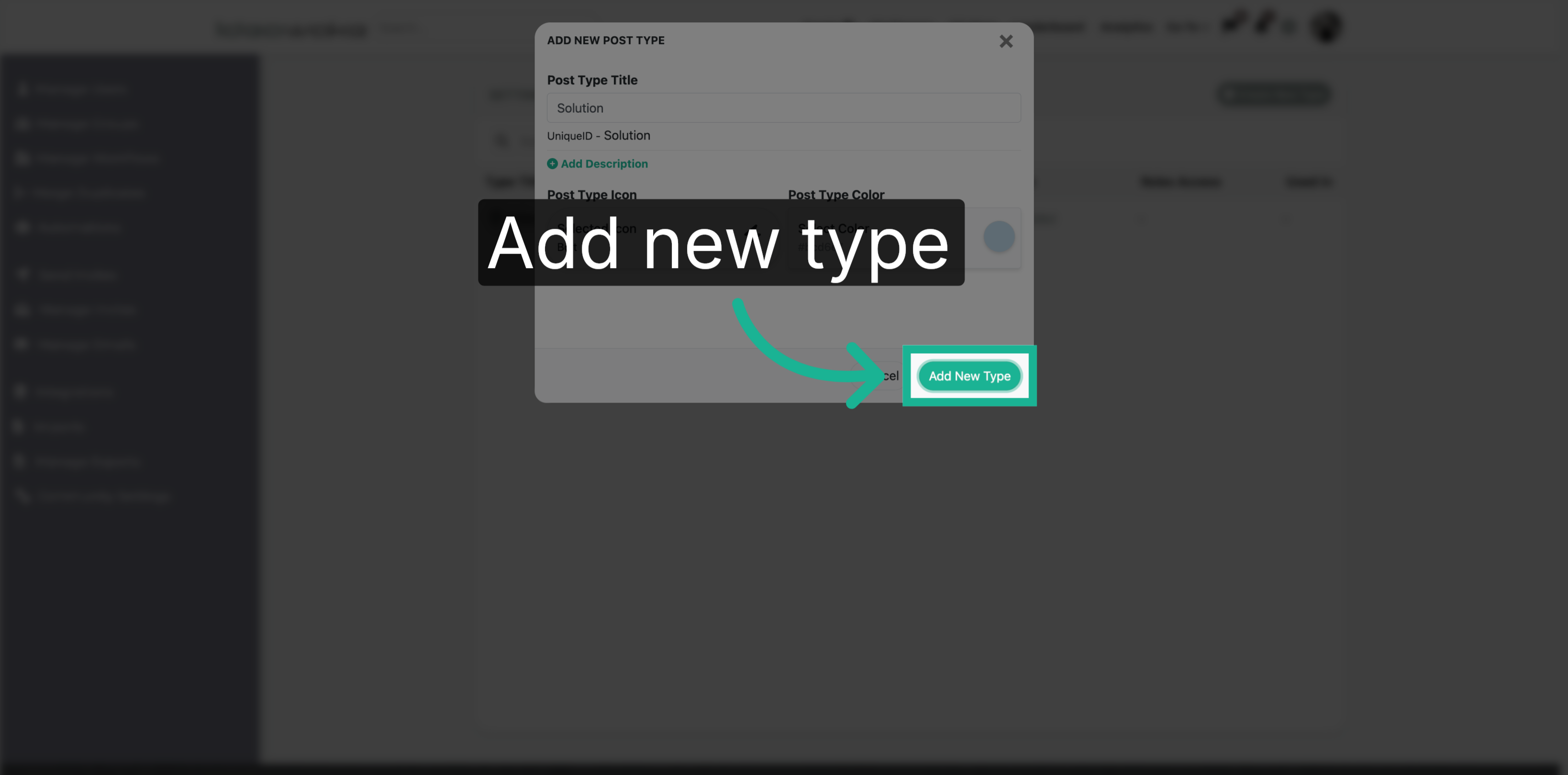 Add New Submission Type