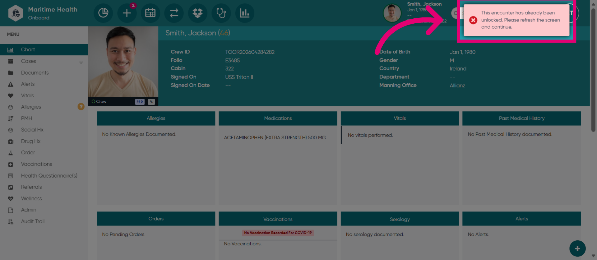 Handle Encounter Unlock Notification