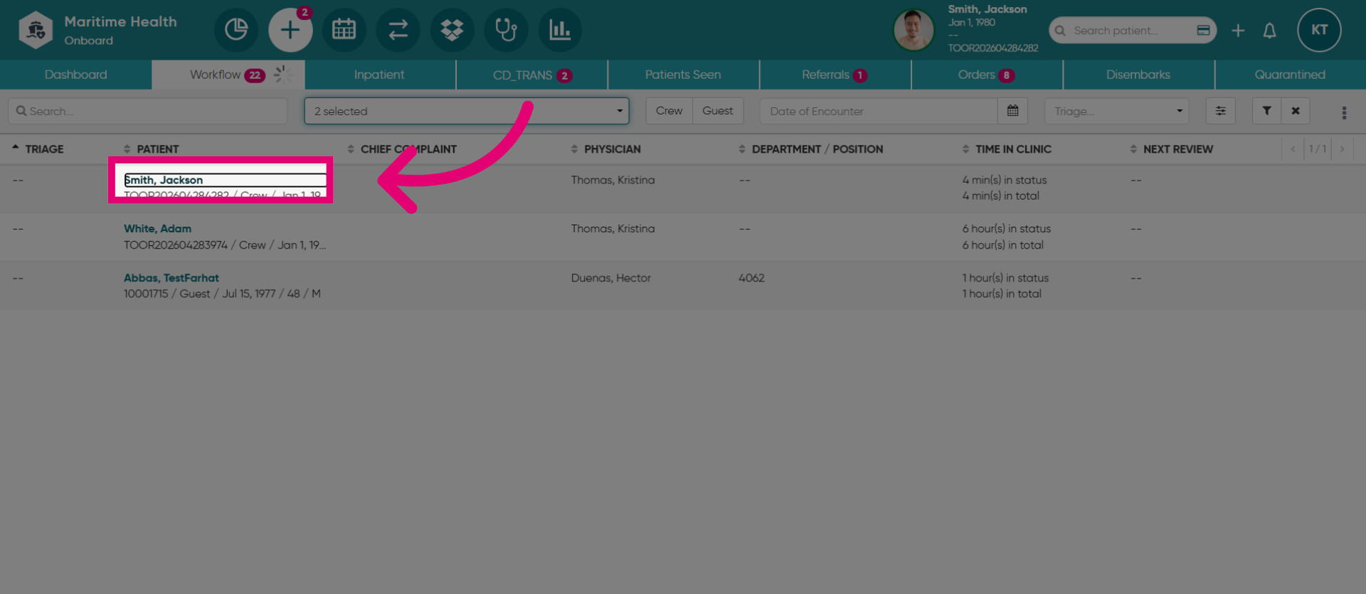 Open Patient Details
