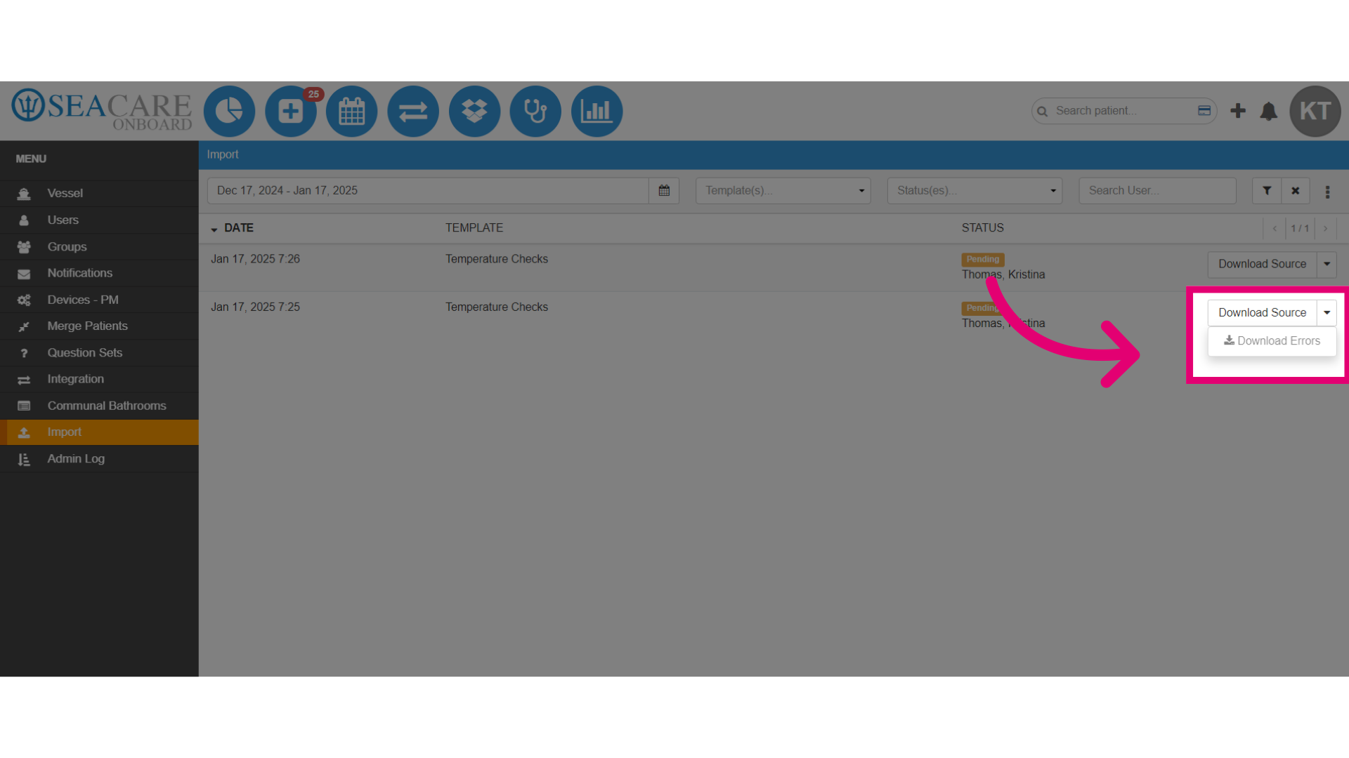 Download any errors