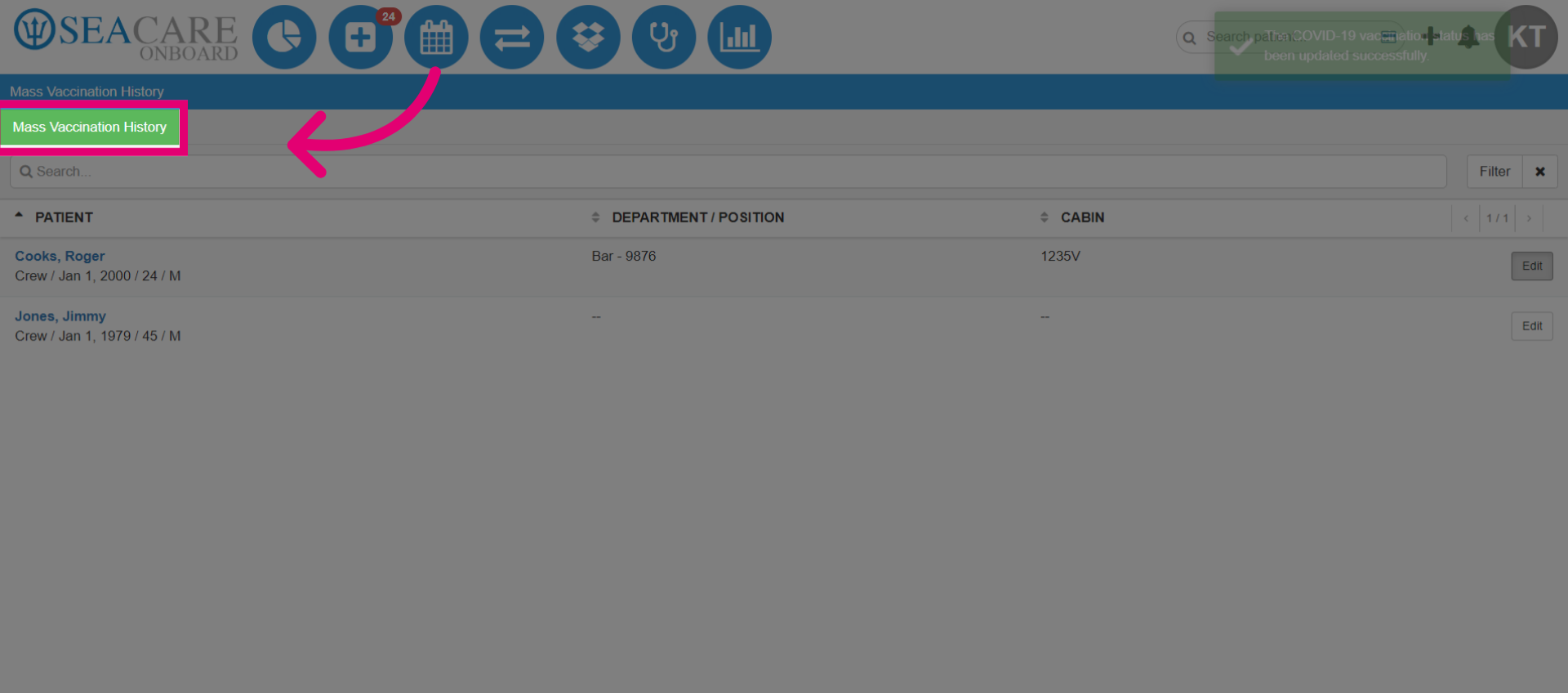 Add more vaccination history entries