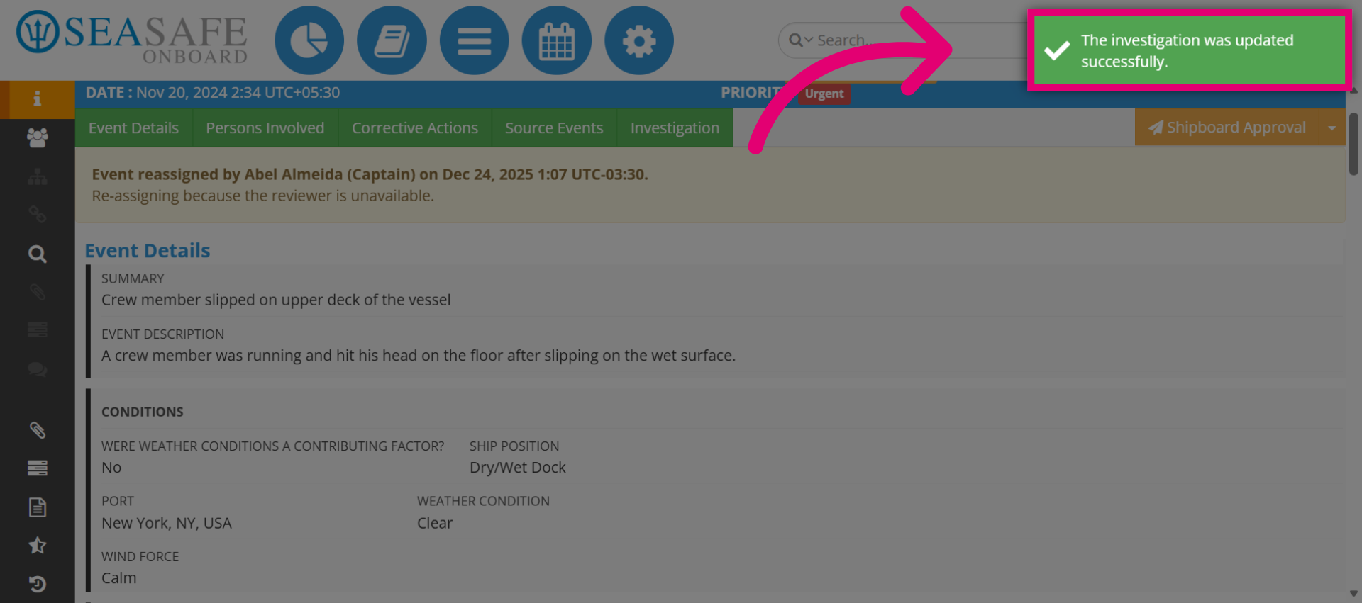 Confirm Successful Update