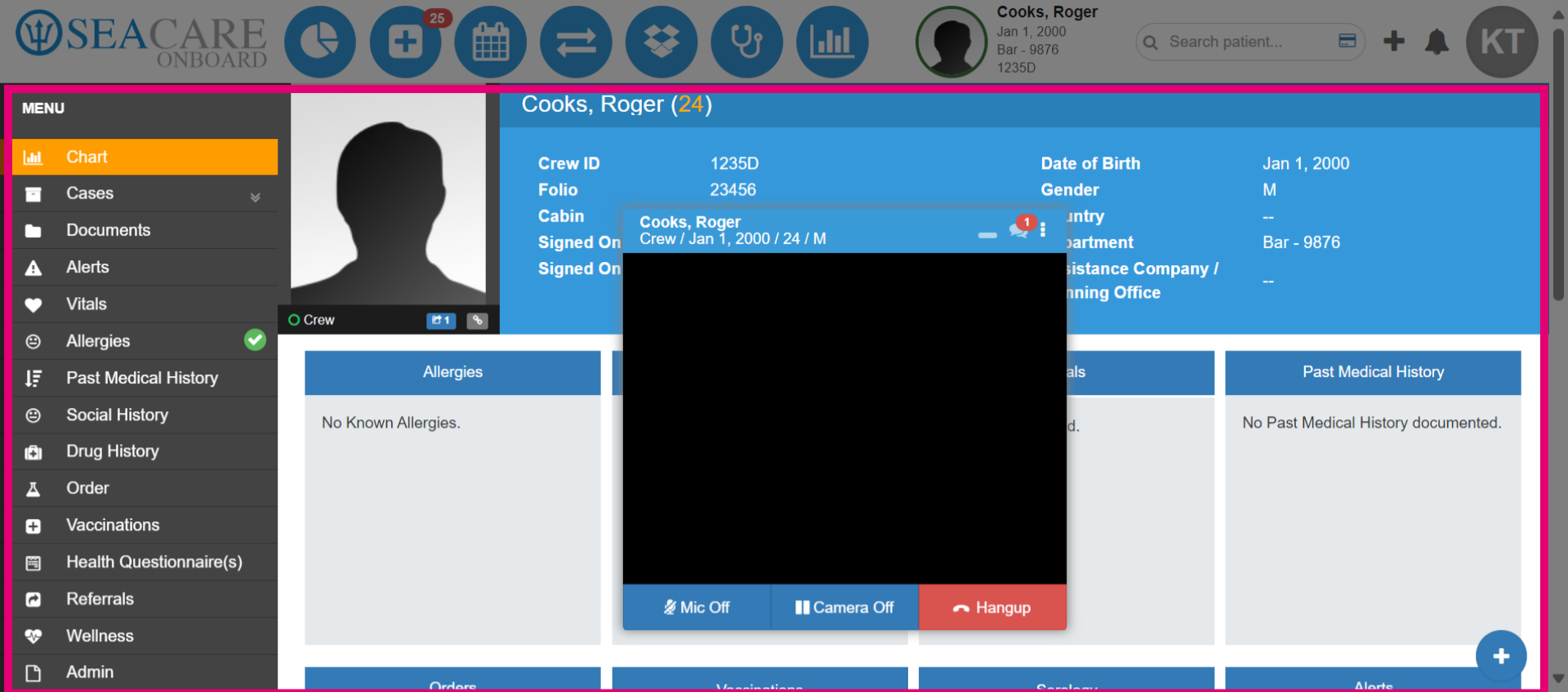 View the patient chart