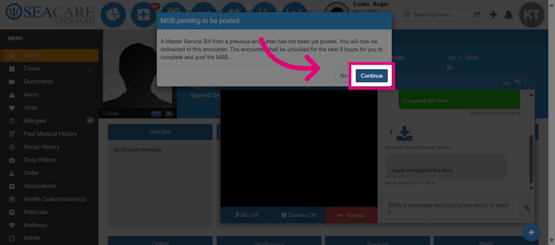 Select 'Continue'