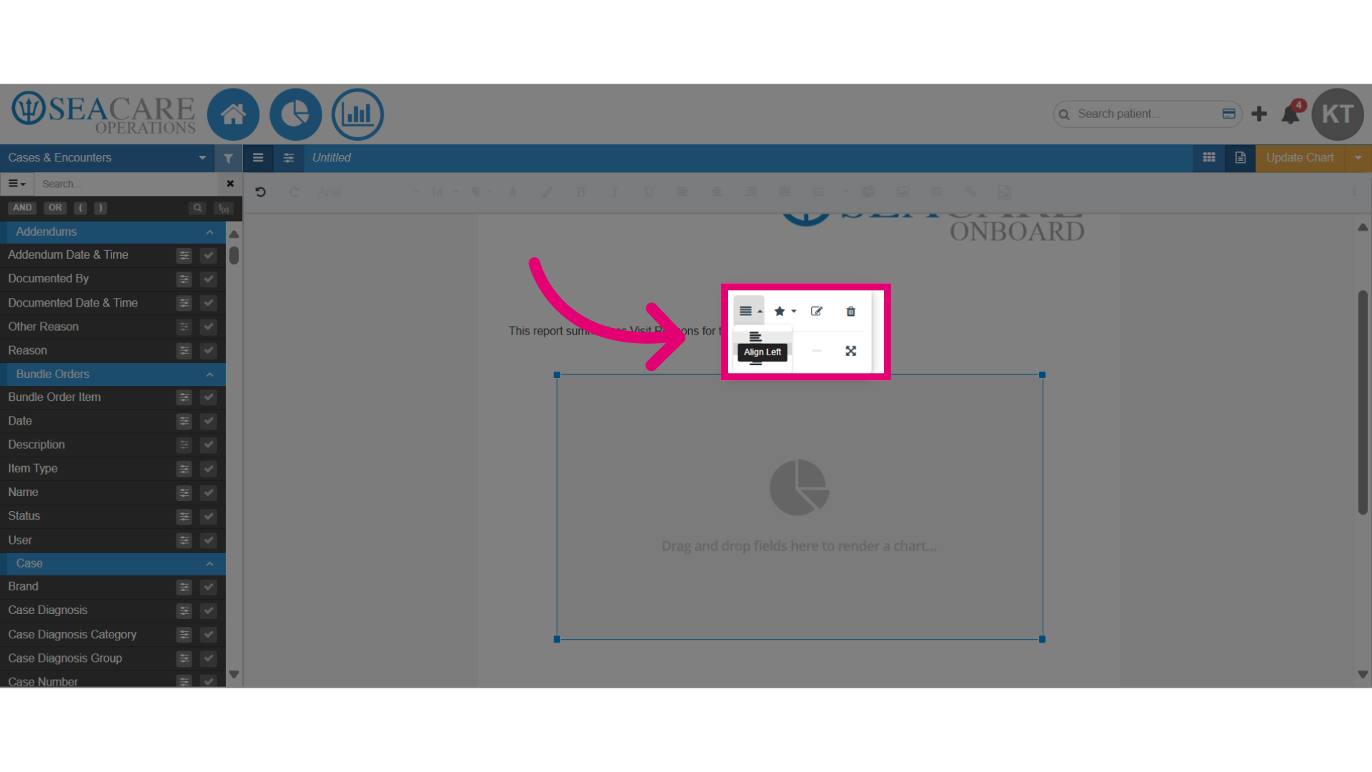 Use the chart editing features