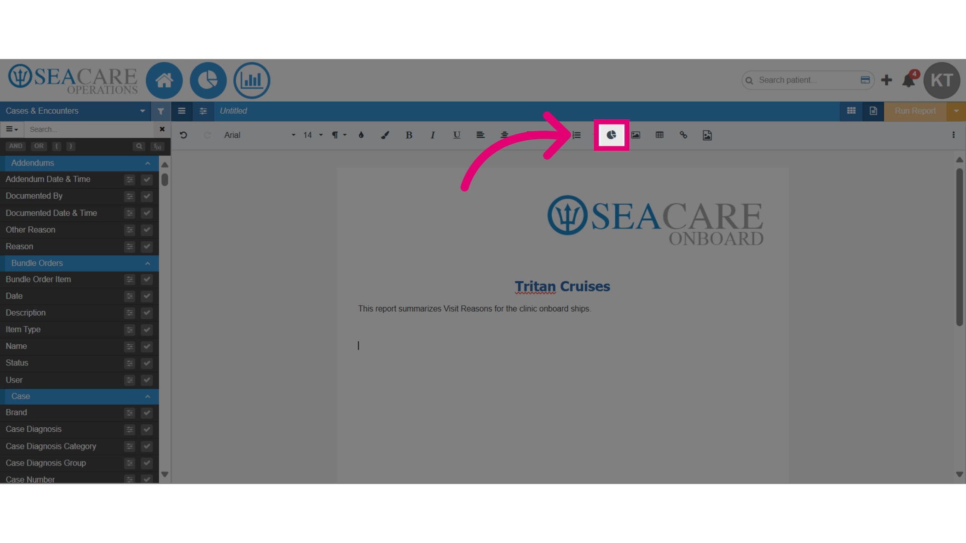 Select the Chart button