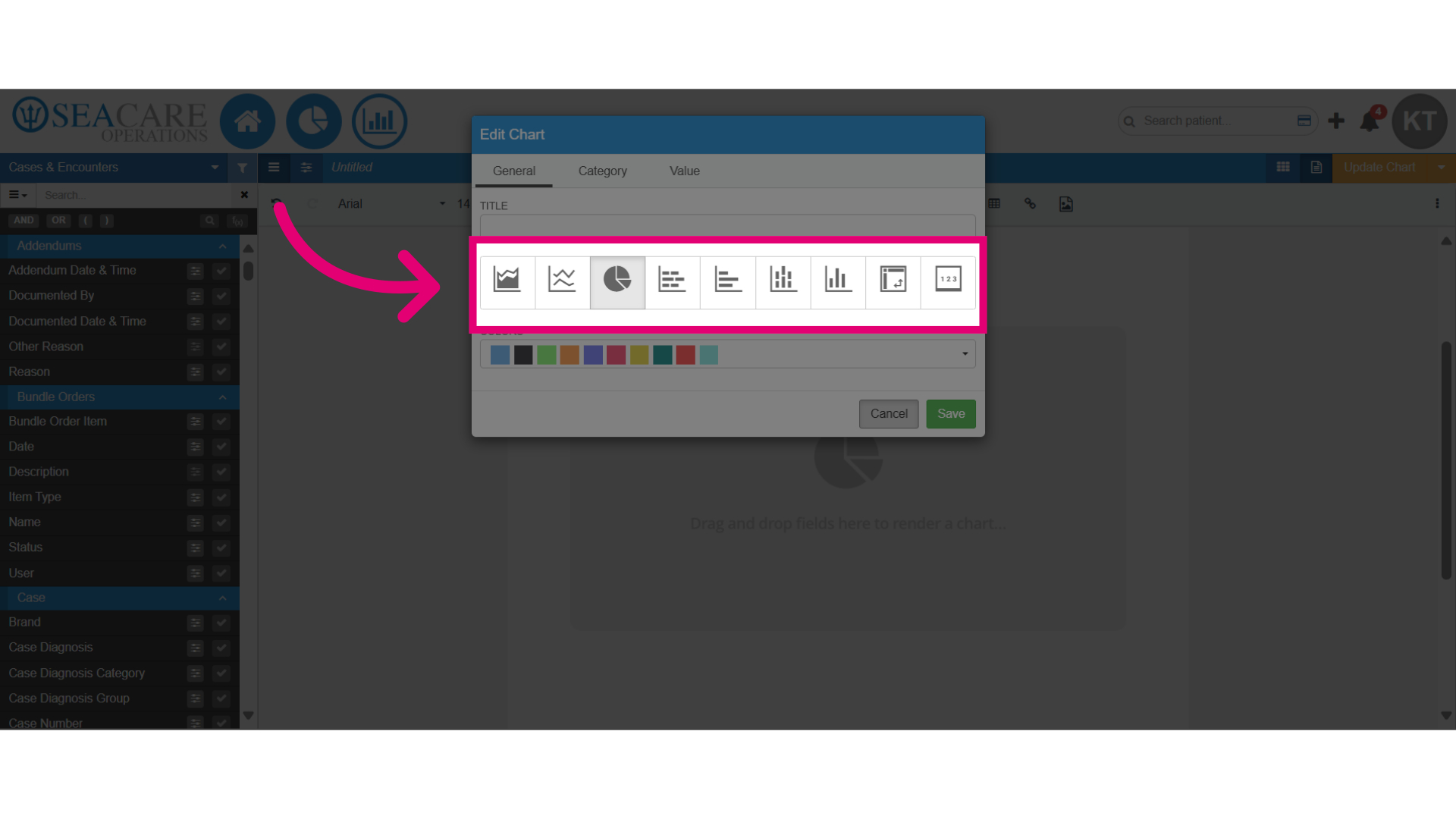 Select another chart type to change the chart