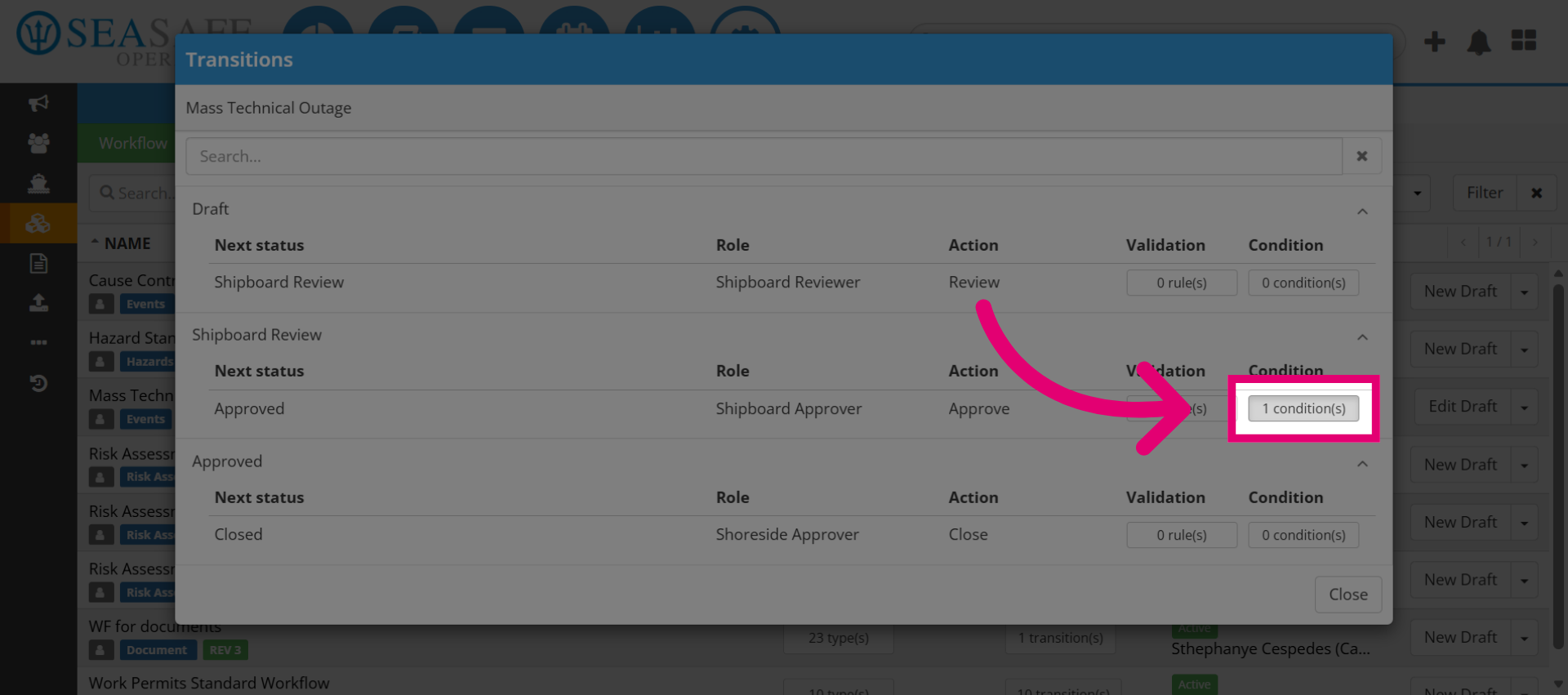 Open Workflow Conditions
