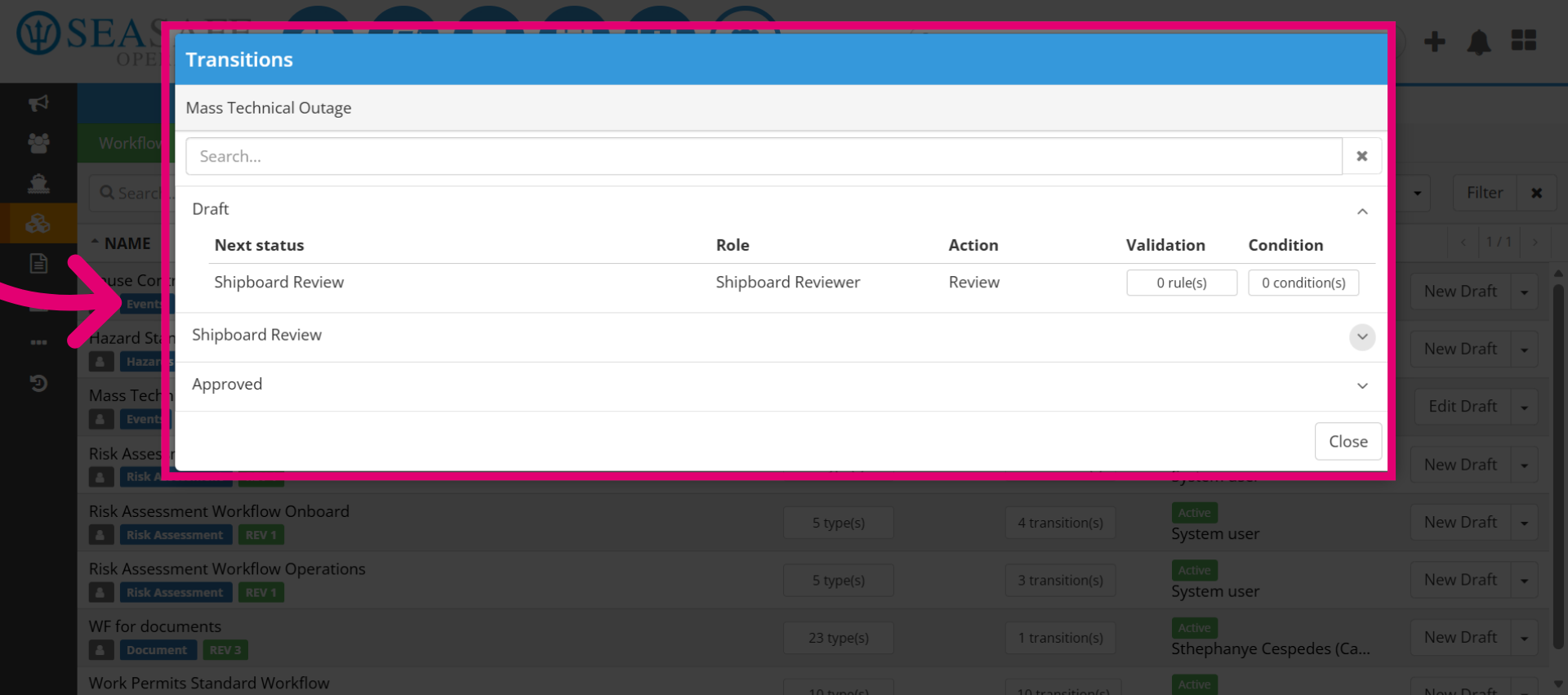 View Workflow Configurations