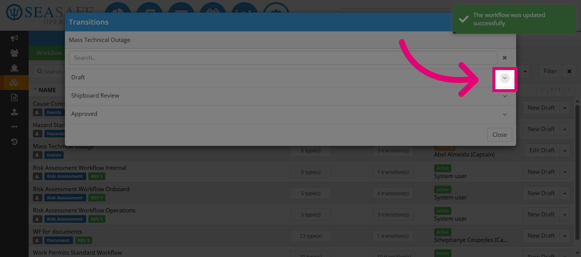 Access Transition Details