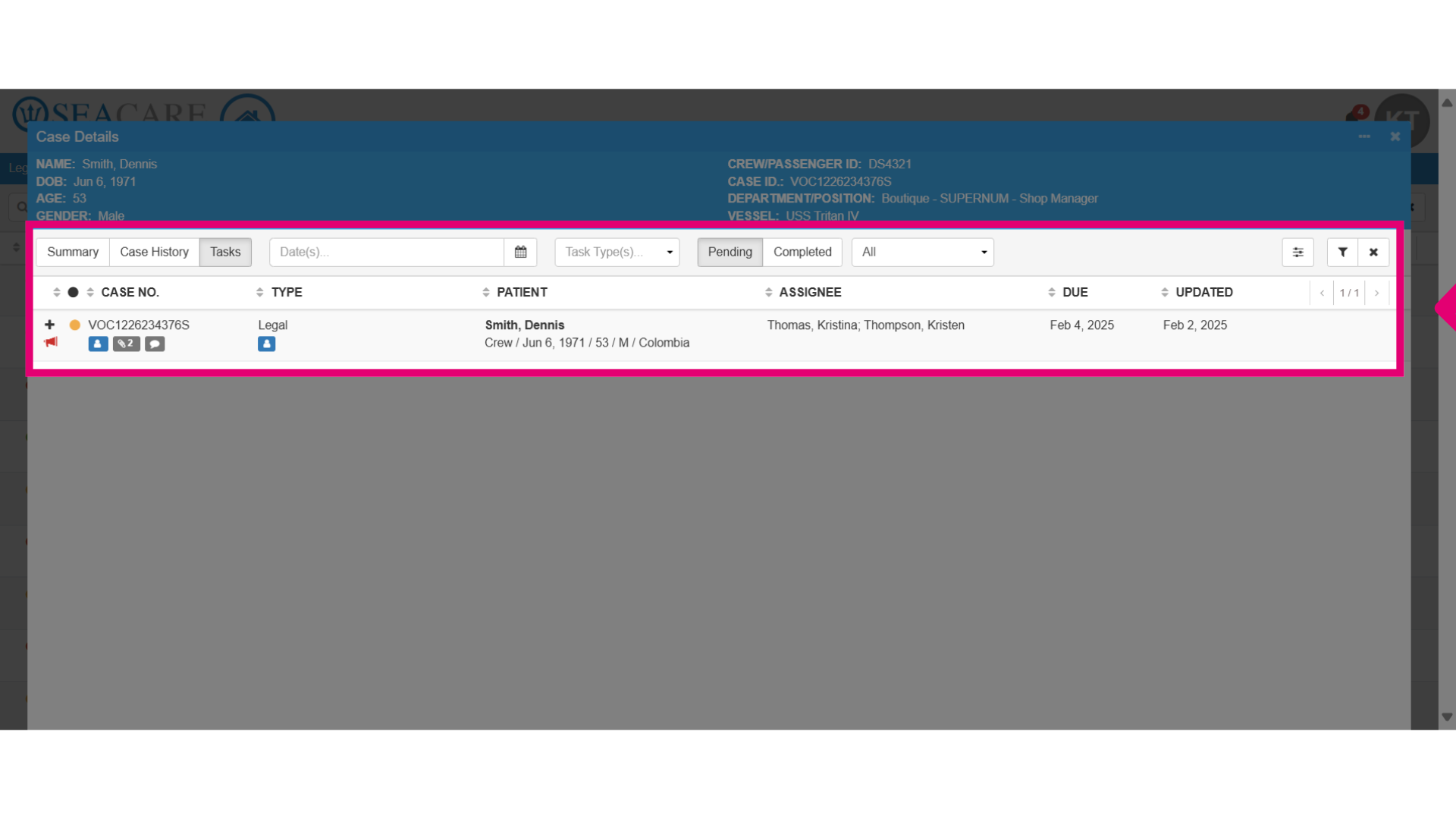 View the Tasks