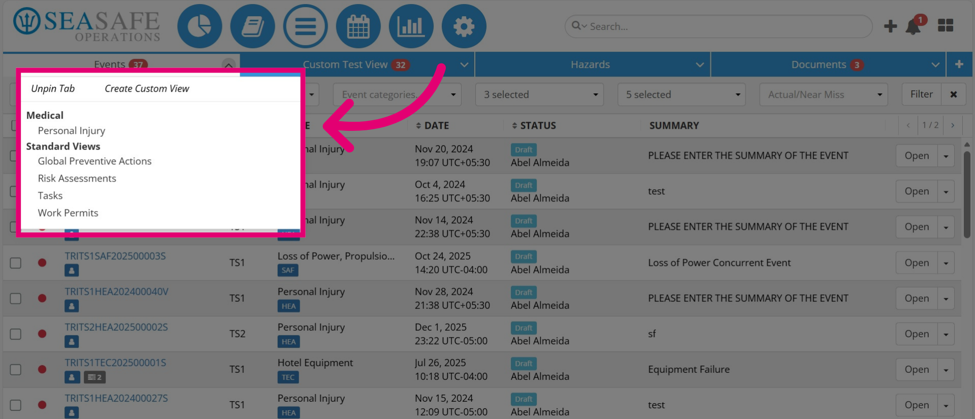 Select a Report Type