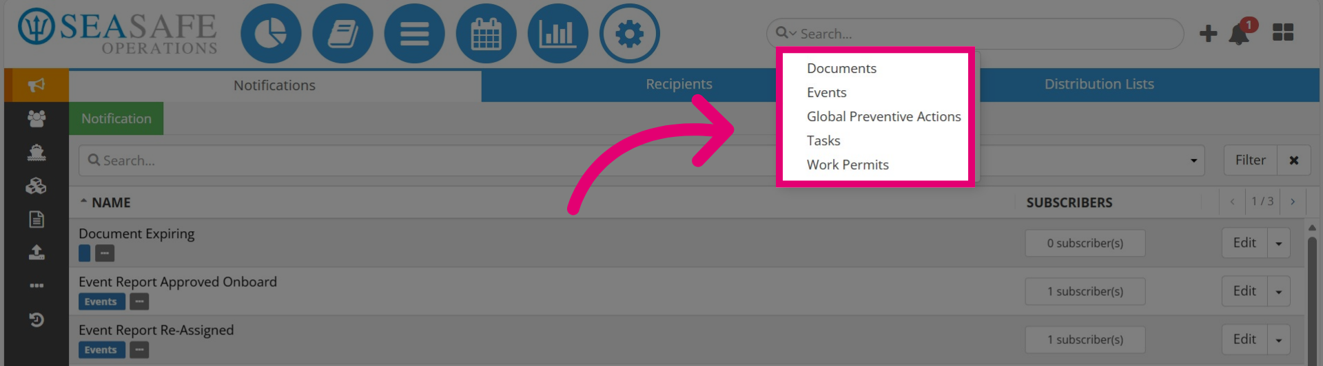 Select a Report to Search
