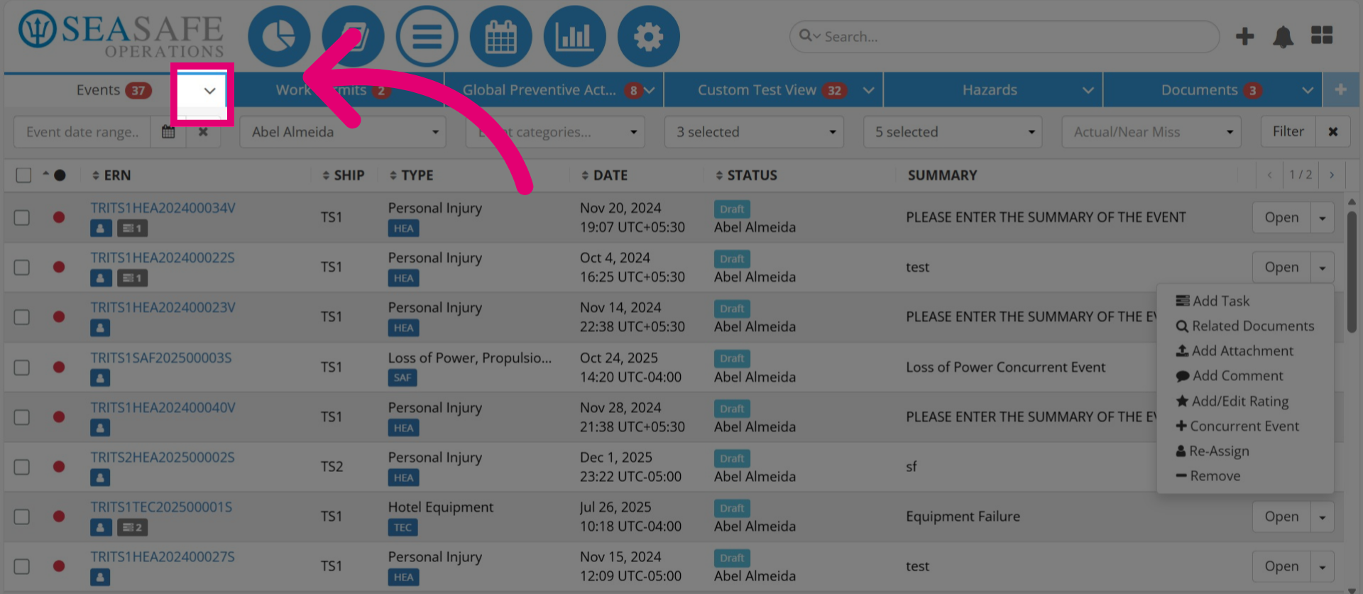 Change the Report View