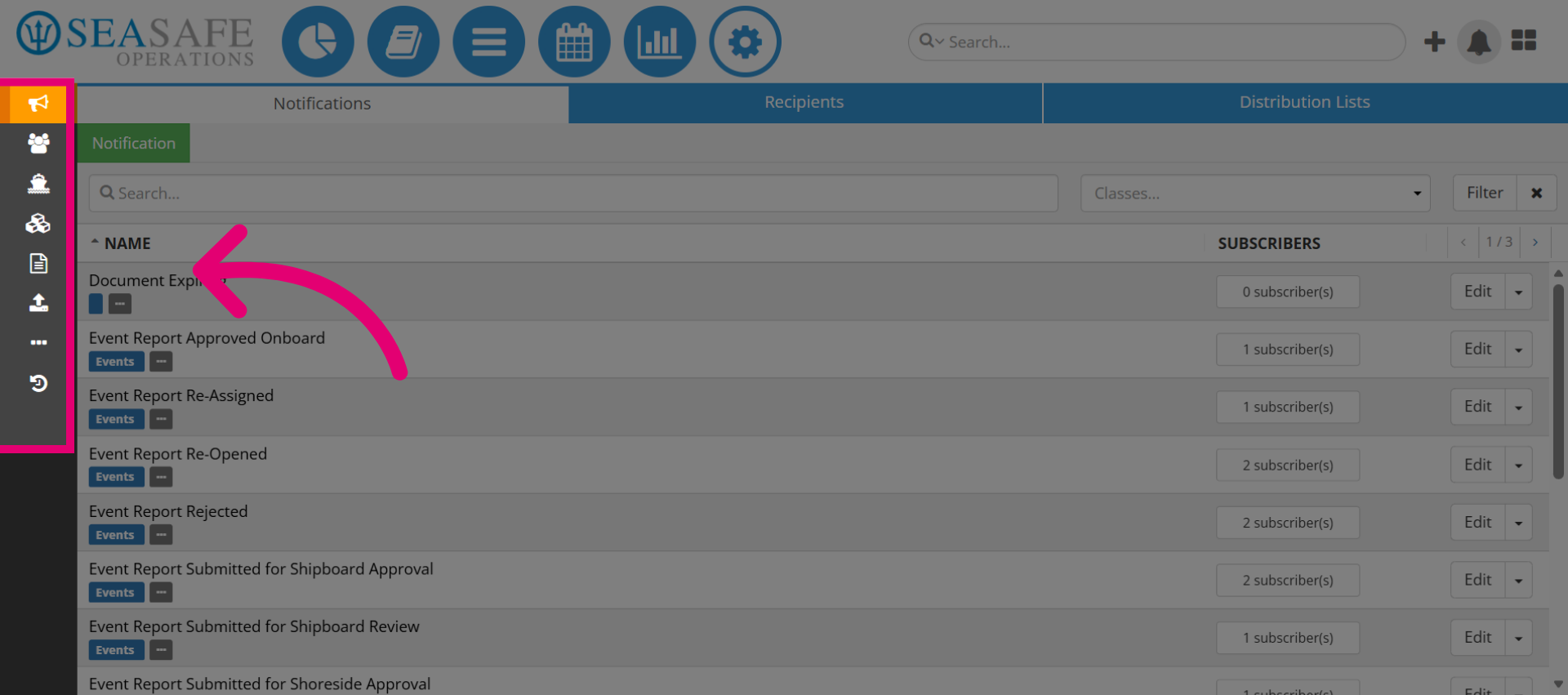 Admin Menu Options