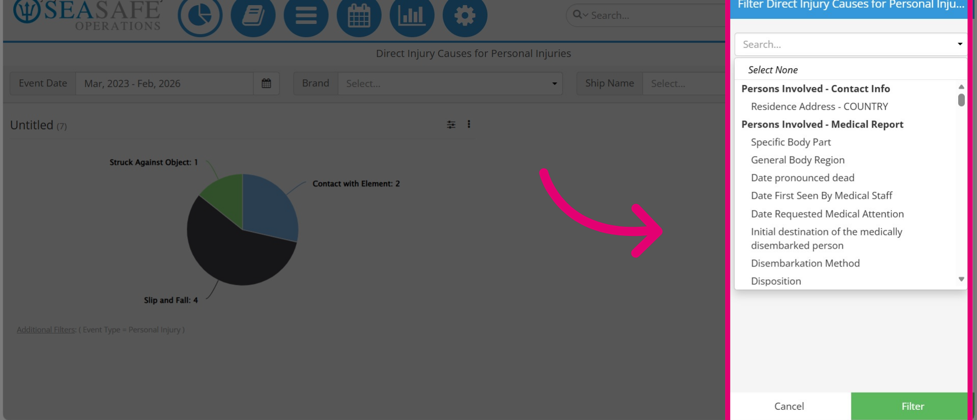 Choose Reporting Fields