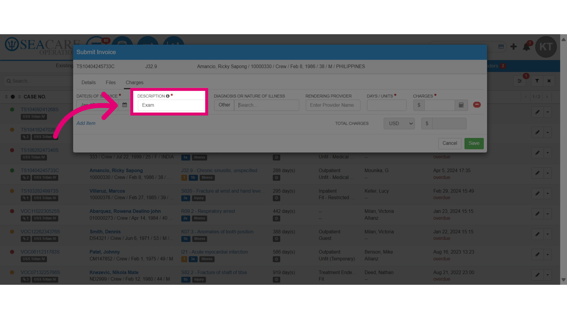 Select to 'Enter Procedure Name'