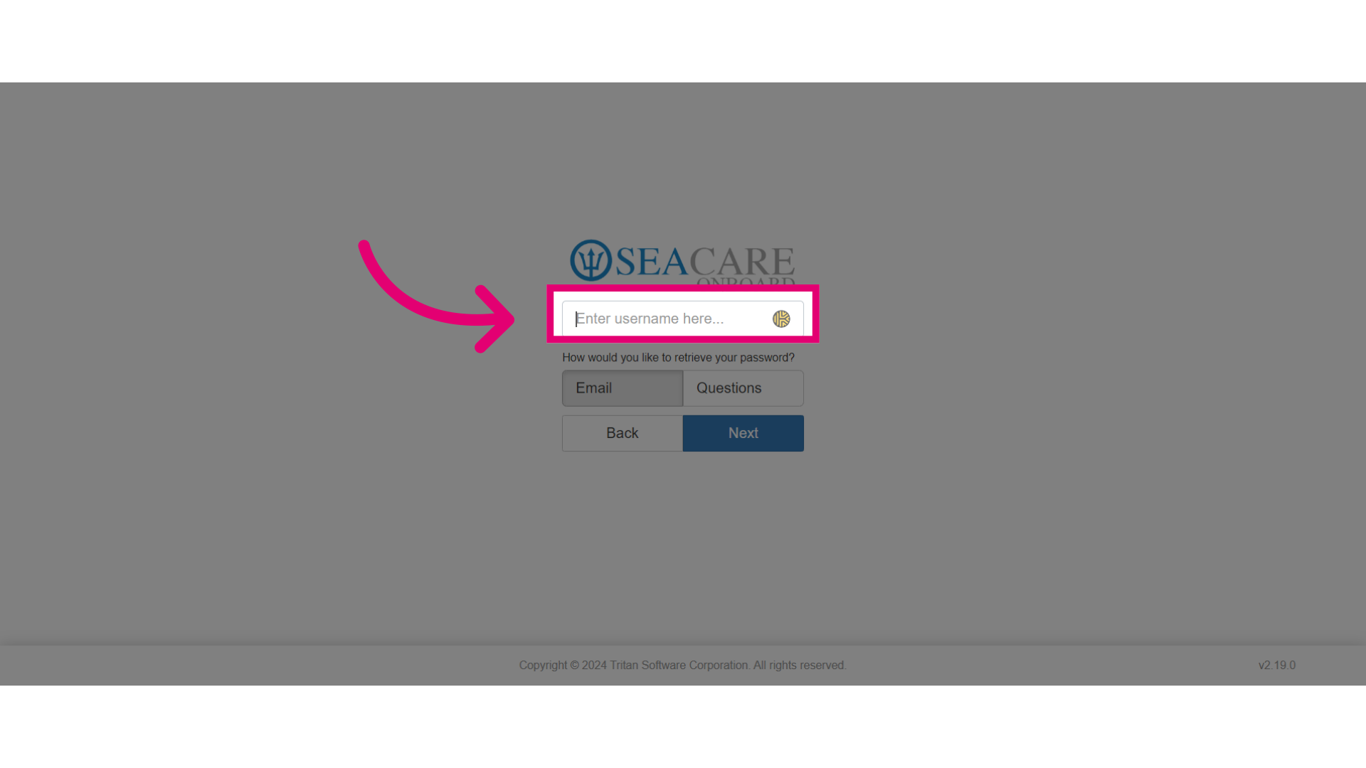 Enter your username
